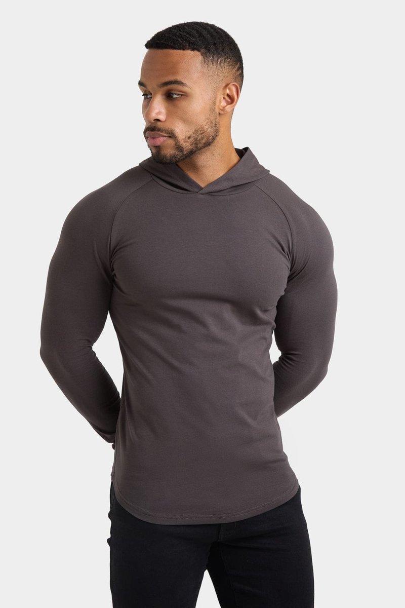 Dark Charcoal Hooded Top for Women & Men - Soft Cotton Pullover Hoodie for Casual Wear, Gym, and Outdoor Activities