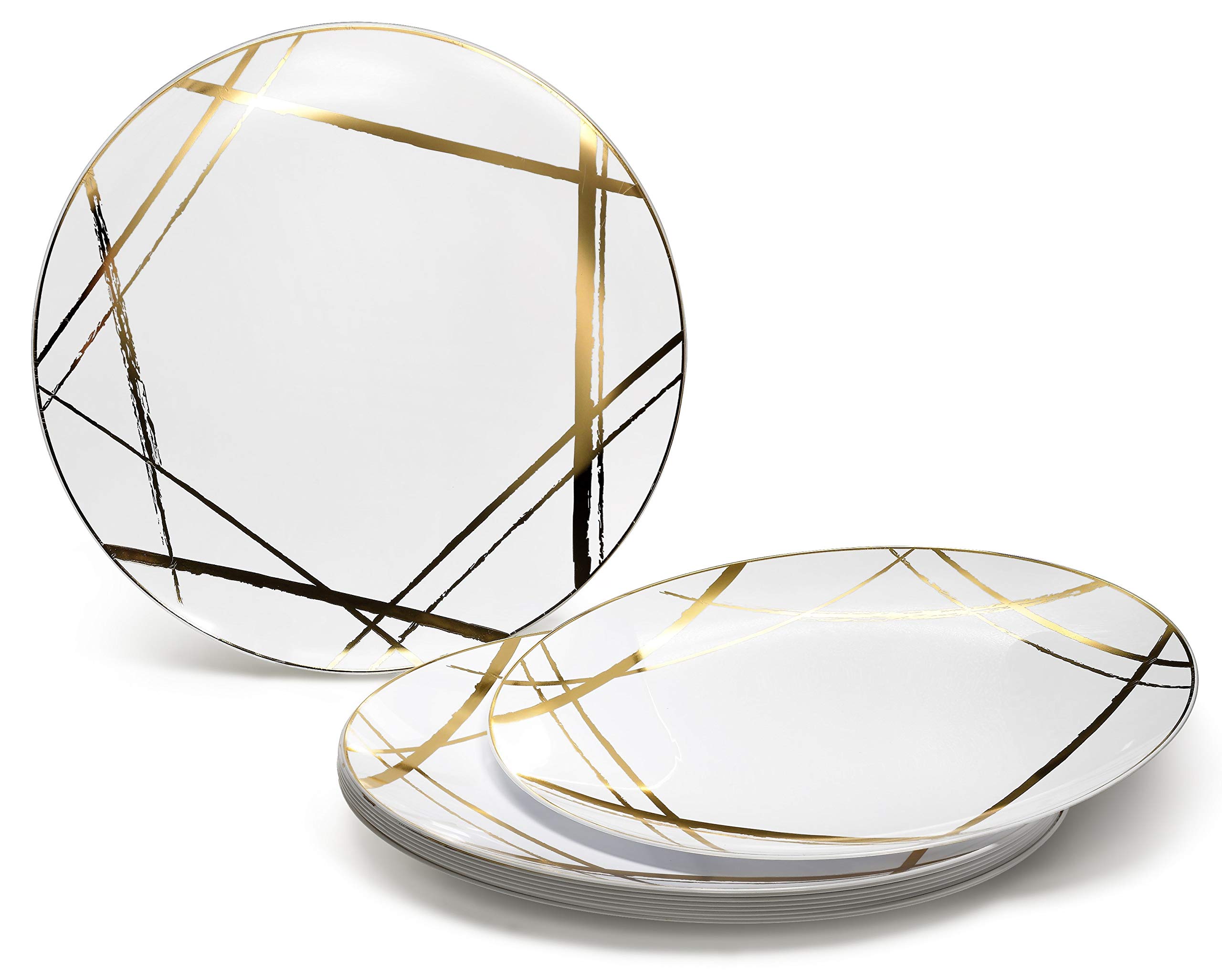 40-Pack Disposable Plastic Plates for Weddings & Parties - 10.25