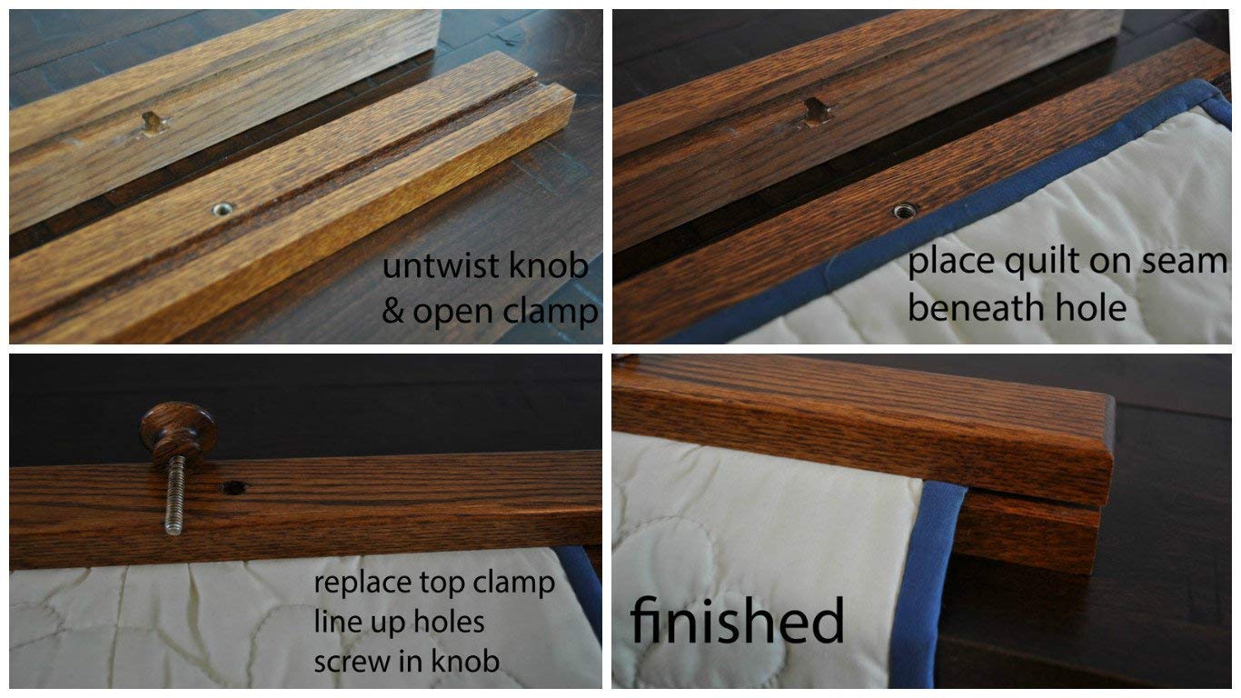 Amish Made Maple Wood Wall Mount Quilt Rack - 60