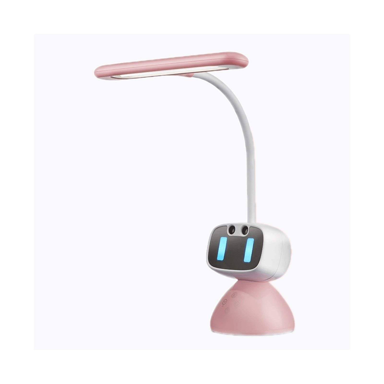 Smart LED Desk Lamp with Voice Control & Posture Correction - Eye Protection, Dimmable Touch Light for Study/Office (Pink, Model H158) - Perfect for Home Office & Student Workspace