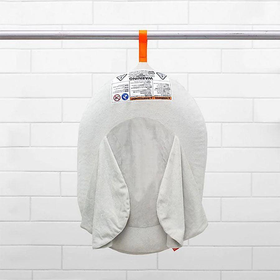 Boon Puff+ Inflatable Baby Bathtub with Wings - Soft Grey for Newborns & Toddlers | Safe Bath Time Fun for Home or Travel