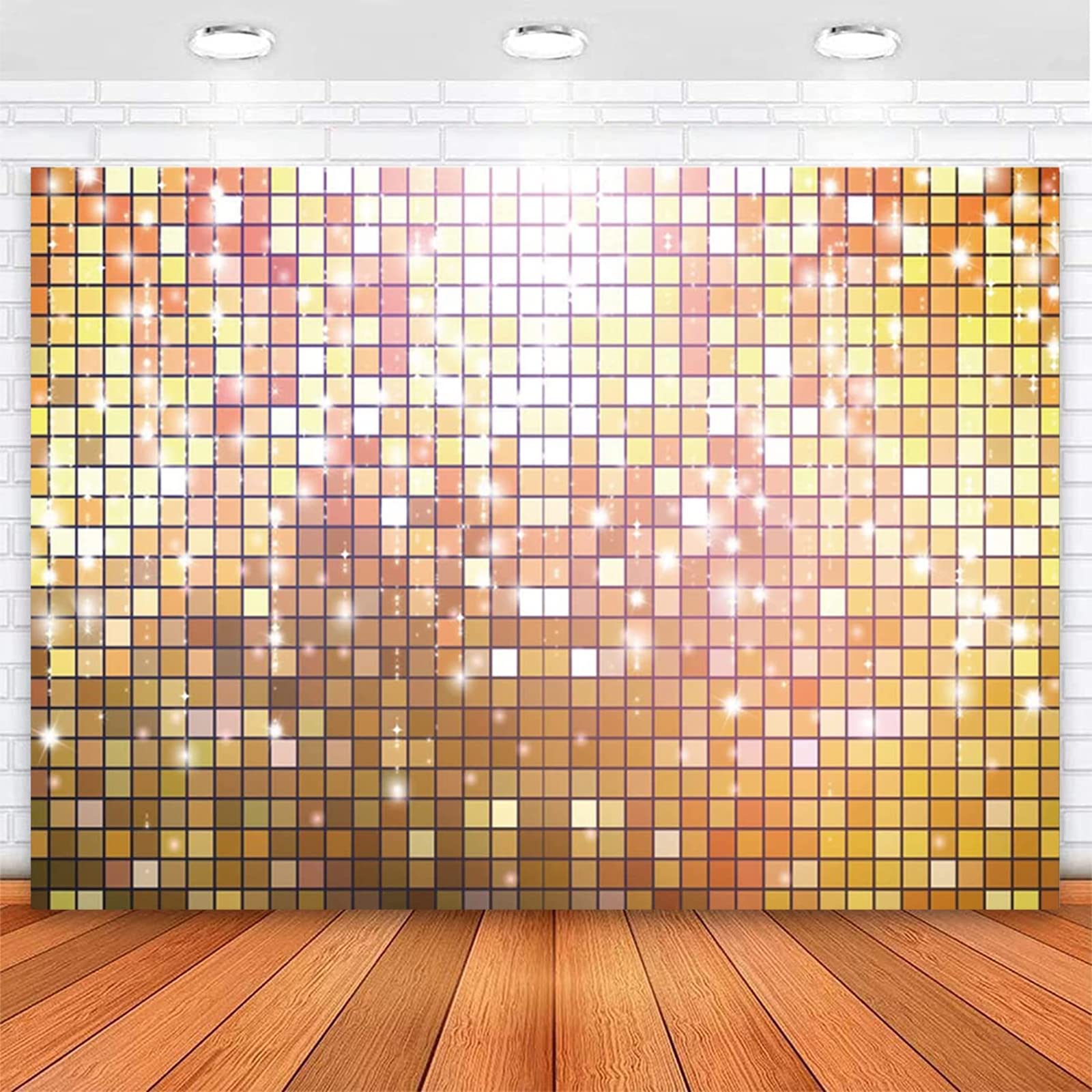 7x5ft Gold Glitter Backdrop for Prom, Wedding, Birthday & Newborn Photography - Rose Gold Party Decor, Cake Table Banner, Mothers Day & Event Props - Perfect for Photo Booths, Stage Decorations & Social Media Backdrops
