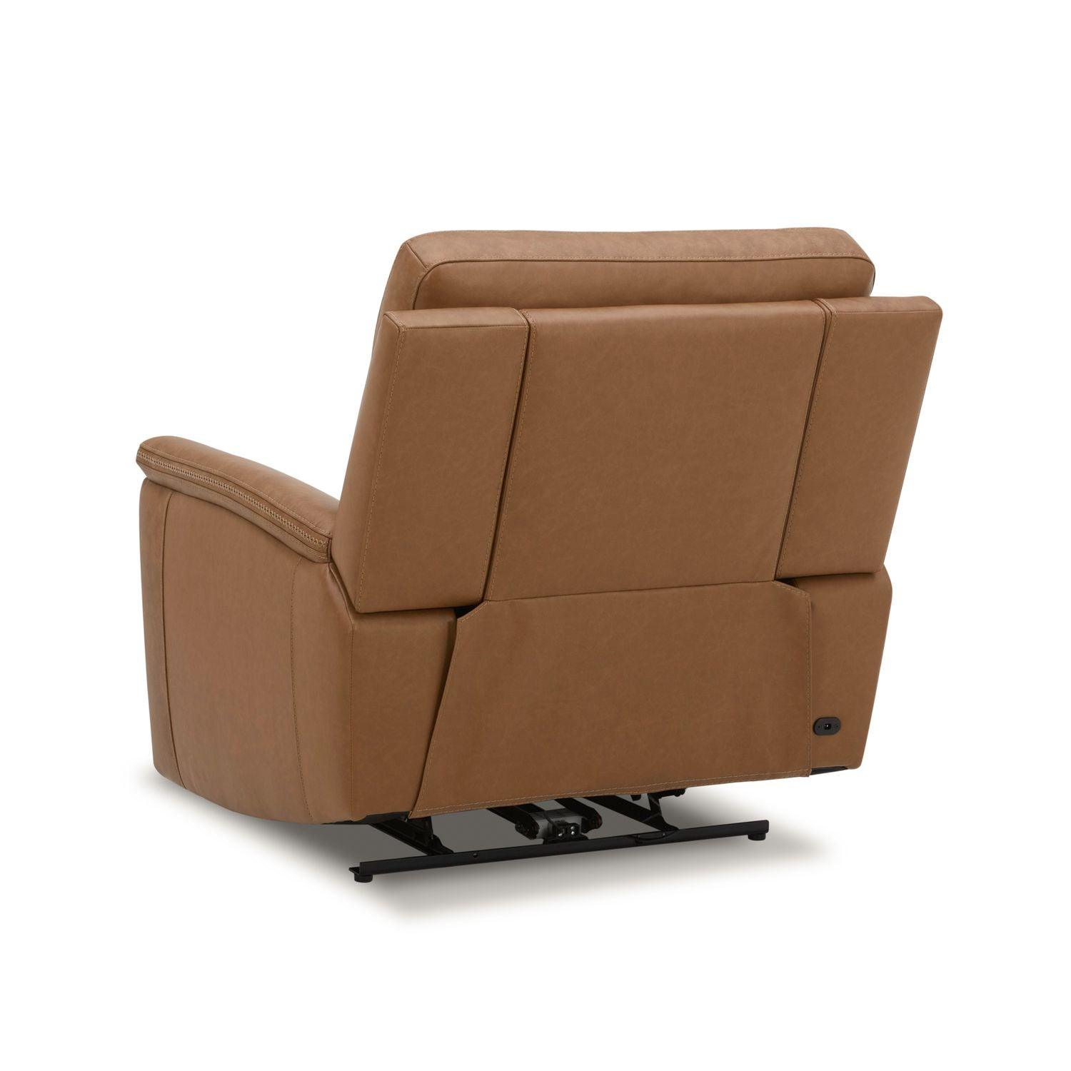 7007CM 13P Cooper Camel Recliner Chair - Premium Leather Living Room Recliner with Padded Armrests - Perfect for Home Theater, Gaming & Relaxation