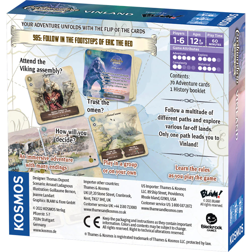 Cartaventura: Vinland - Viking Adventure Board Game for Adults & Teens | Strategy Game with Historical Exploration Theme | Perfect for Game Nights & Family Gatherings