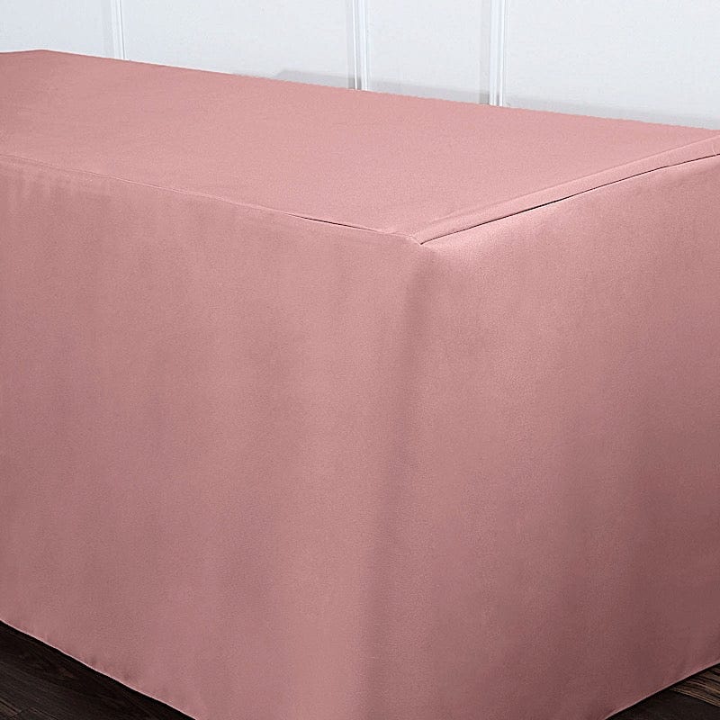 6 ft Polyester Tablecloth 72 x 30 Inches - Waterproof & Wrinkle-Resistant Rectangle Table Cover for Dining, Parties, and Events - Fits Standard 6 Foot Tables