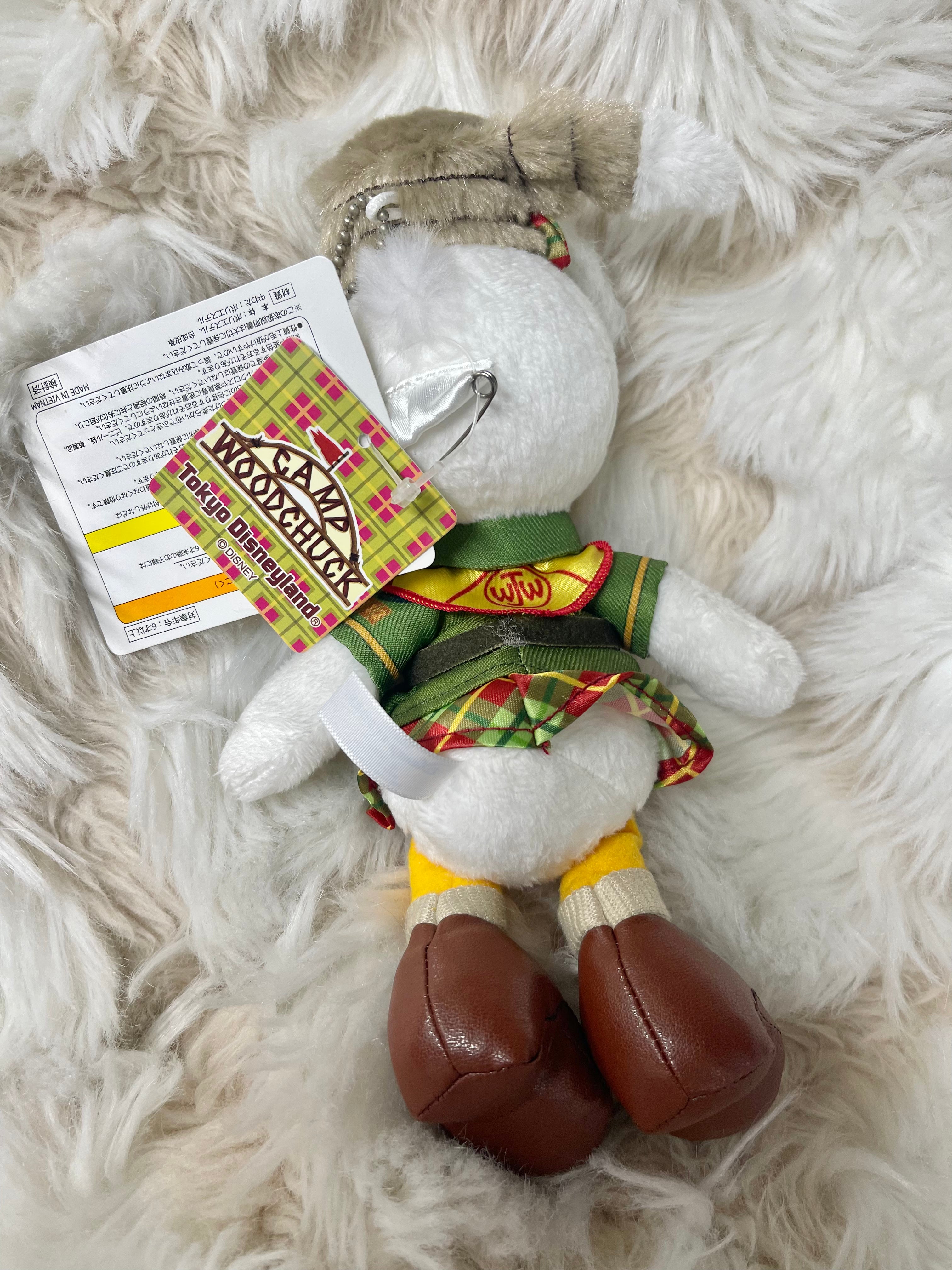 Tokyo Disney Camp Woodchuck Donald & Daisy Keychain Badge - Cute Collectible Souvenir for Bags, Backpacks & Gifts