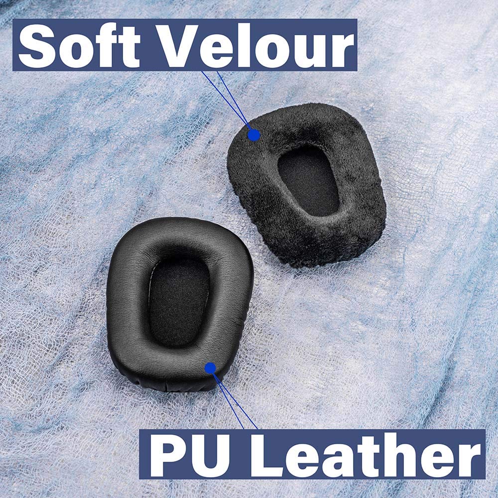 B450-XT Replacement Ear Pads Cushion - PU & Velour Ear Cushions Compatible with B450-XT/B450XT Headphones - Comfort Upgrade for Gaming, Music & Office Use
