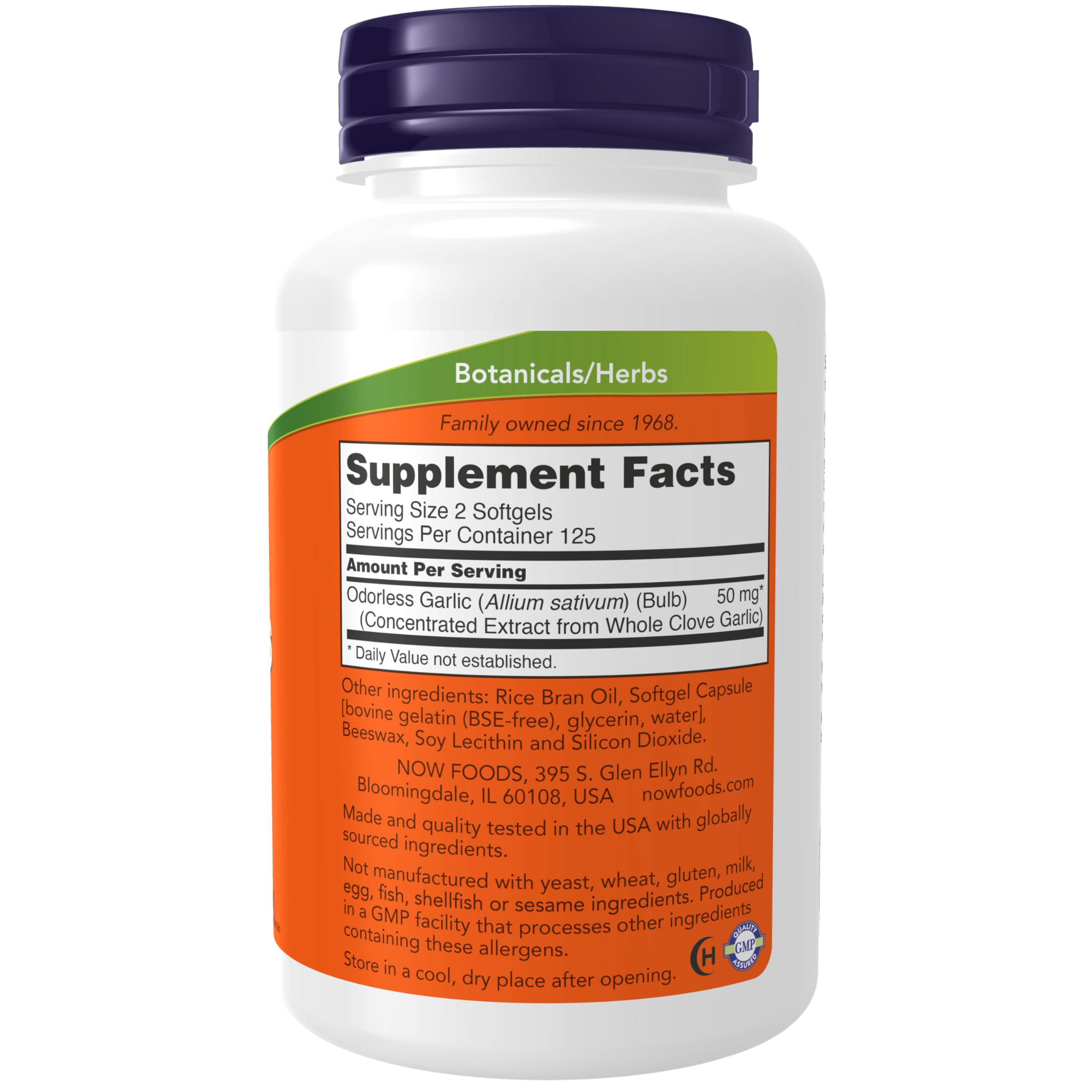 NOW Foods Odorless Garlic Softgels - 250 Count | Allium Sativum Concentrated Extract Supplement for Heart Health & Immune Support | Daily Wellness & Cooking Use