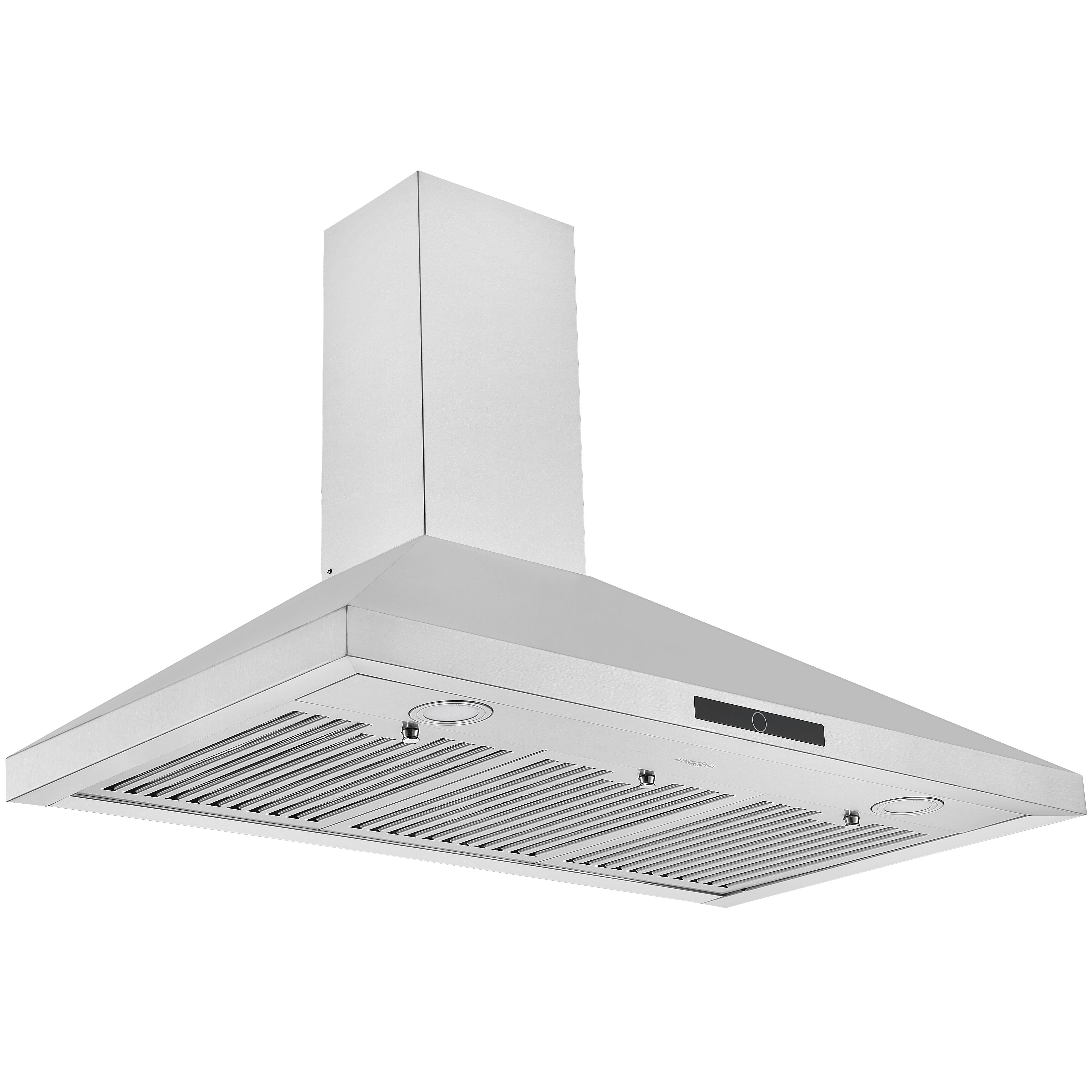 36 Inch Stainless Steel Convertible Wall Mounted Pyramid Range Hood - Powerful Kitchen Ventilation for Cooking, Grilling & Baking