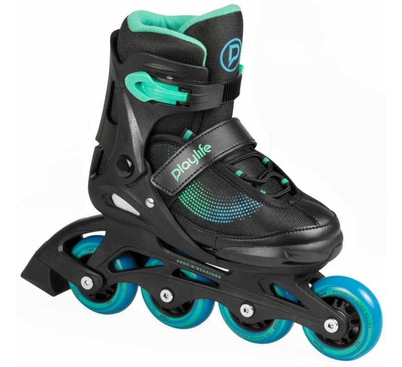 Playlife Joker Blue Sky Adjustable Inline Skates for Adults & Kids - Comfortable & Lightweight Rollerblades for Outdoor Fitness, Street Skating & Recreation