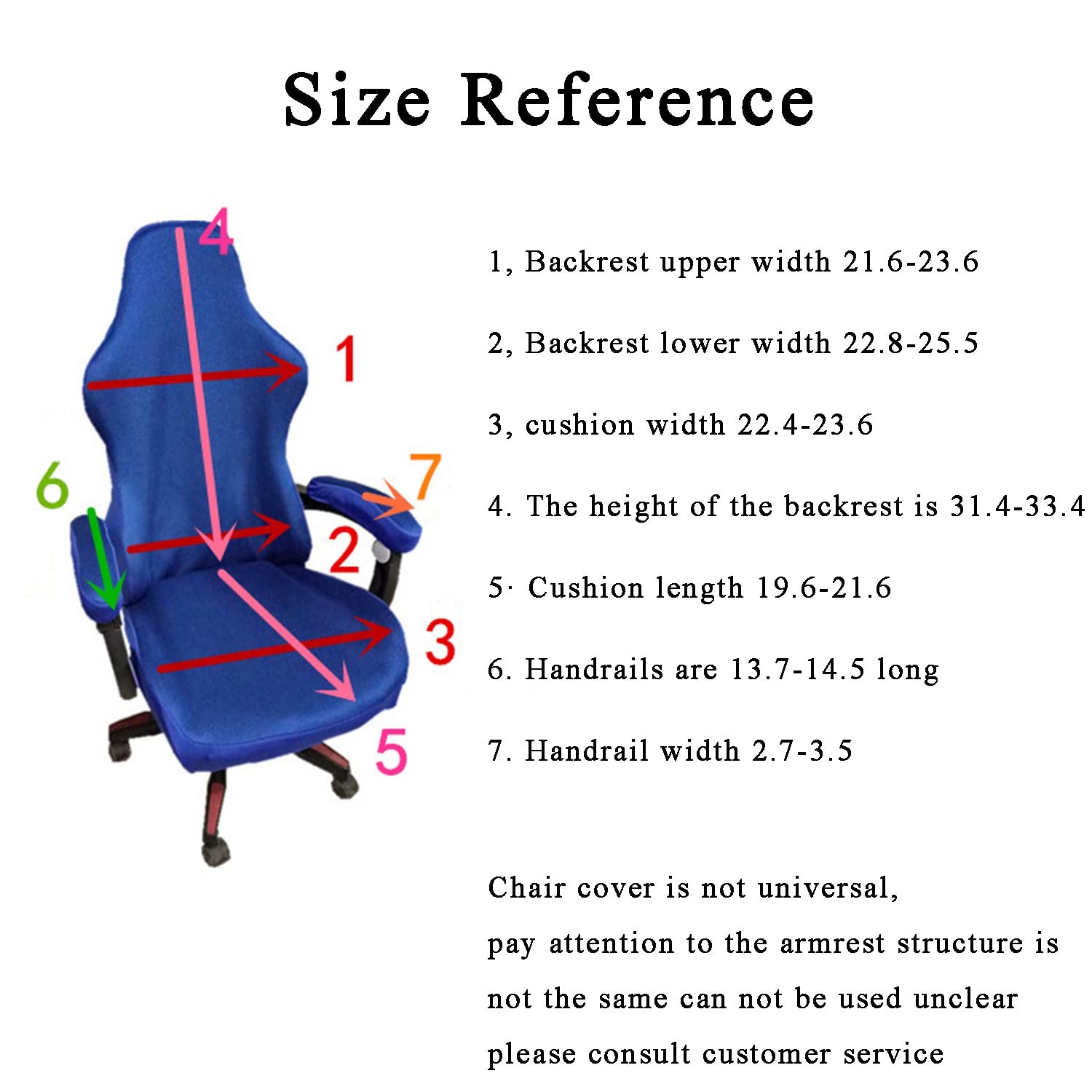 Premium Gaming Chair Cover - Stretchable & Washable Office Computer Chair Slipcover for Reclining Racing Gaming Chairs (Color: Black) - Perfect for Home Office, Gaming Setup & Esports Tournaments