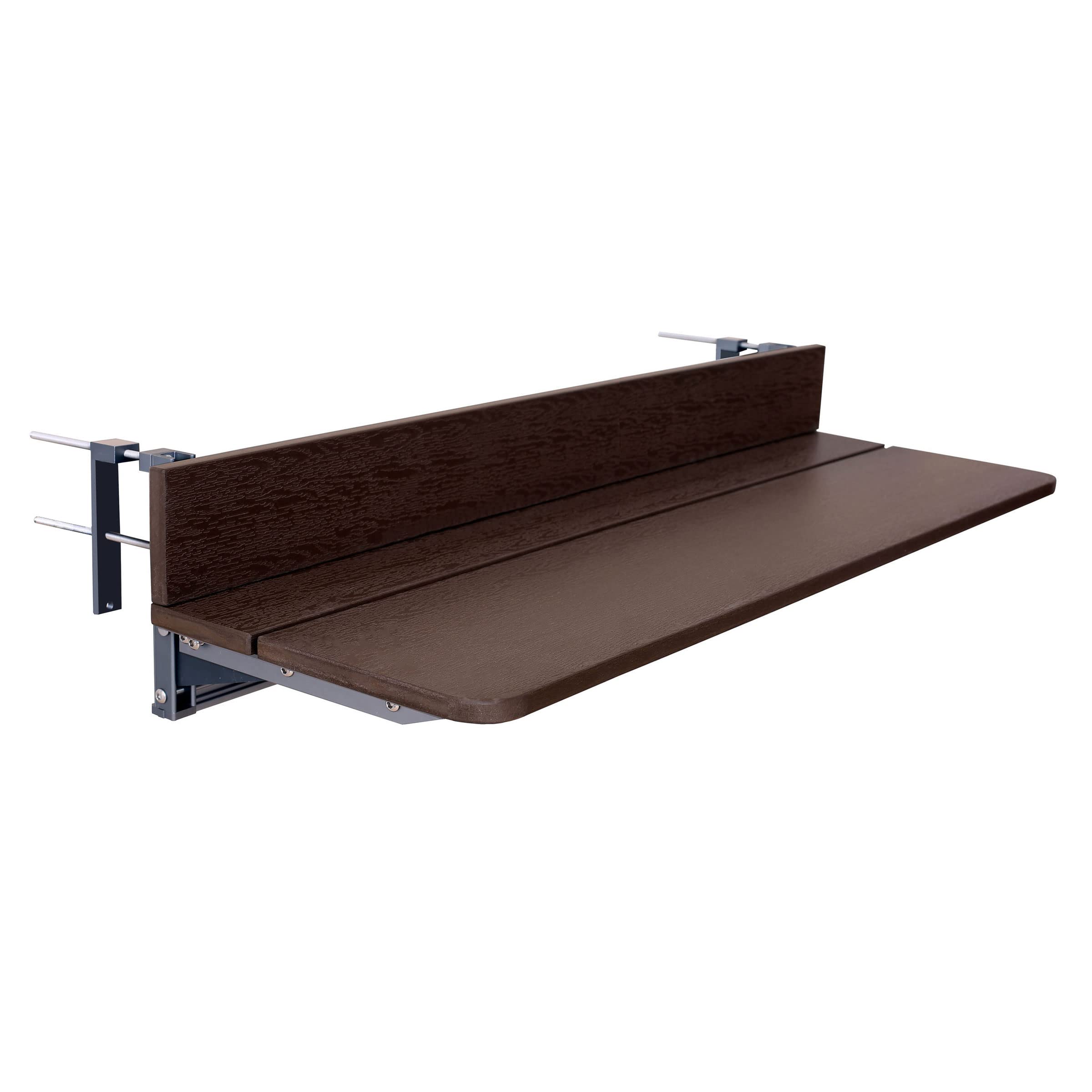 Adjustable Height Folding Balcony Table for Railing - Outdoor Deck Rail Hanging Bar Desk with Space-Saving Design - Perfect for Patio, Garden, and Small Apartment Relaxation