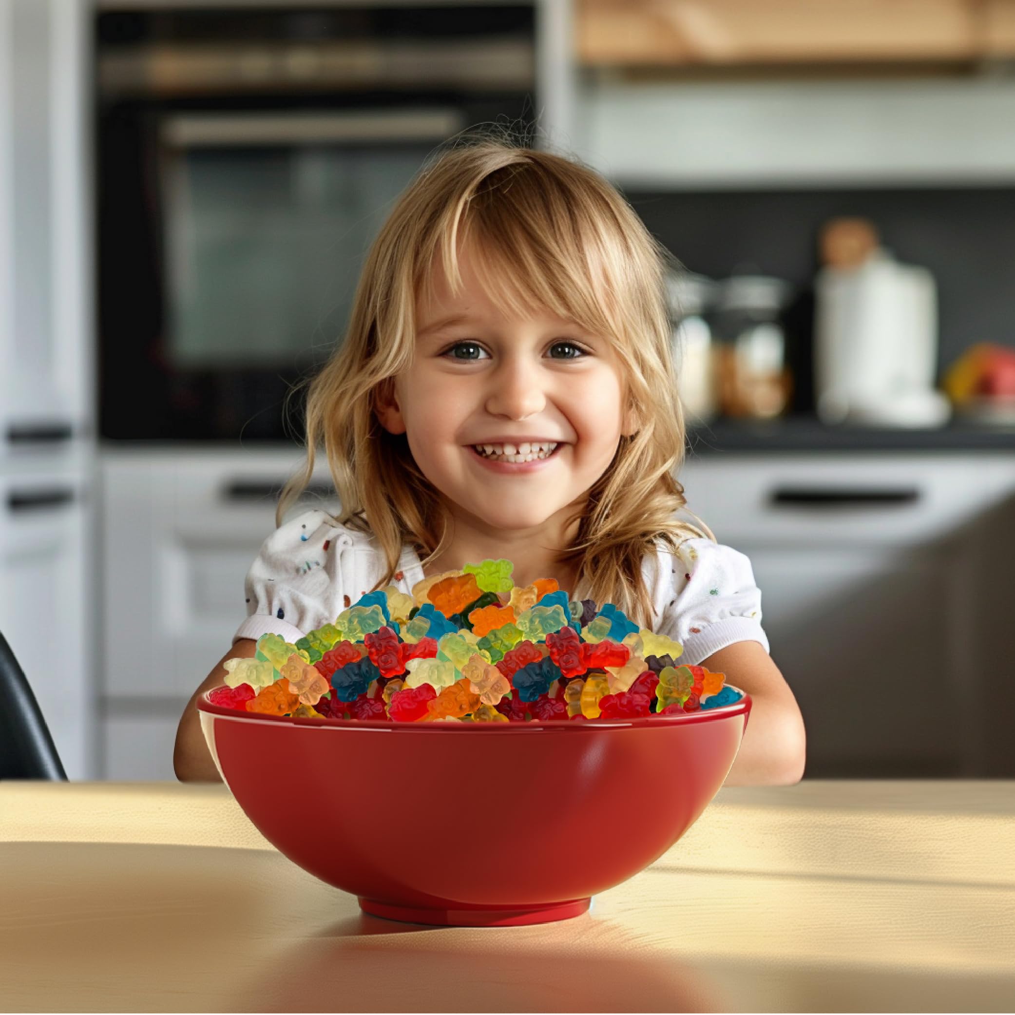 Delicious Gummy Bears Candy - 1 Pound Bulk Pack | Assorted Fruit Flavors (Strawberry, Orange, Lemon, Pineapple) | Perfect for Parties, Movie Nights & Office Snacks