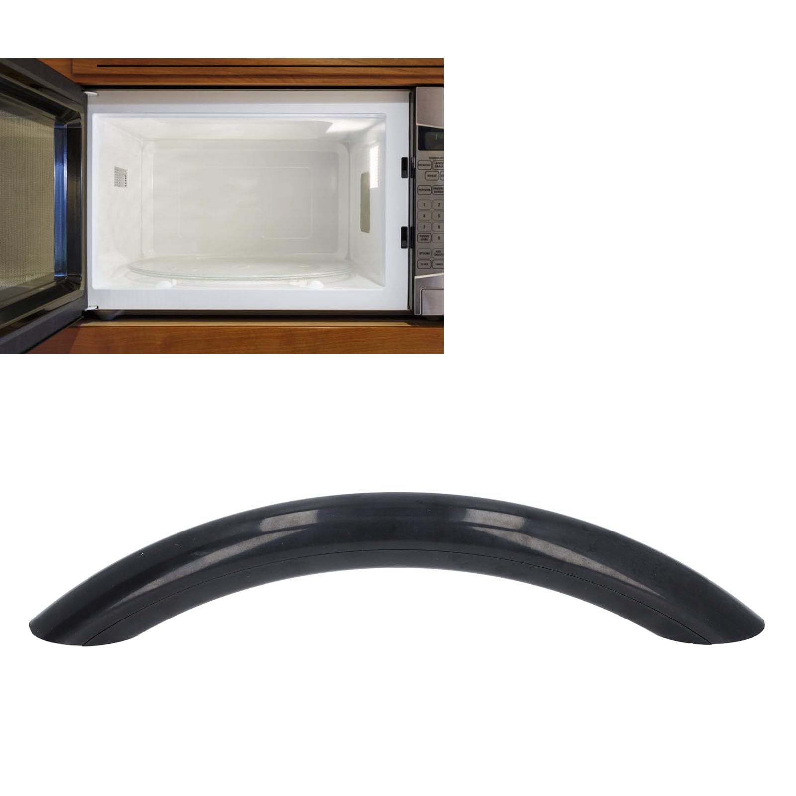 Easy Install Anti-Slip Microwave Door Handle Replacement for 8169738 Oven - Durable Upgrade for GE, Whirlpool & More (Perfect for Kitchen Safety & Convenience)
