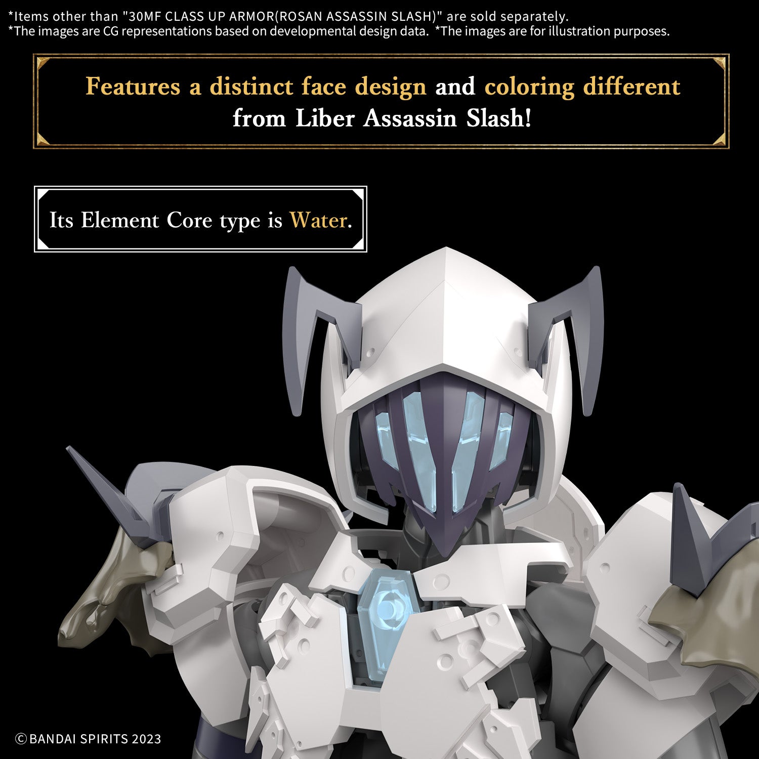 Bandai 30 Minutes Fantasy 30MF A12 1/144 Class Up Armor Rosan Assassin Slash Model Kit - Anime Action Figure for Collectors & Hobbyists | Perfect for Display, Customization & Tabletop Gaming