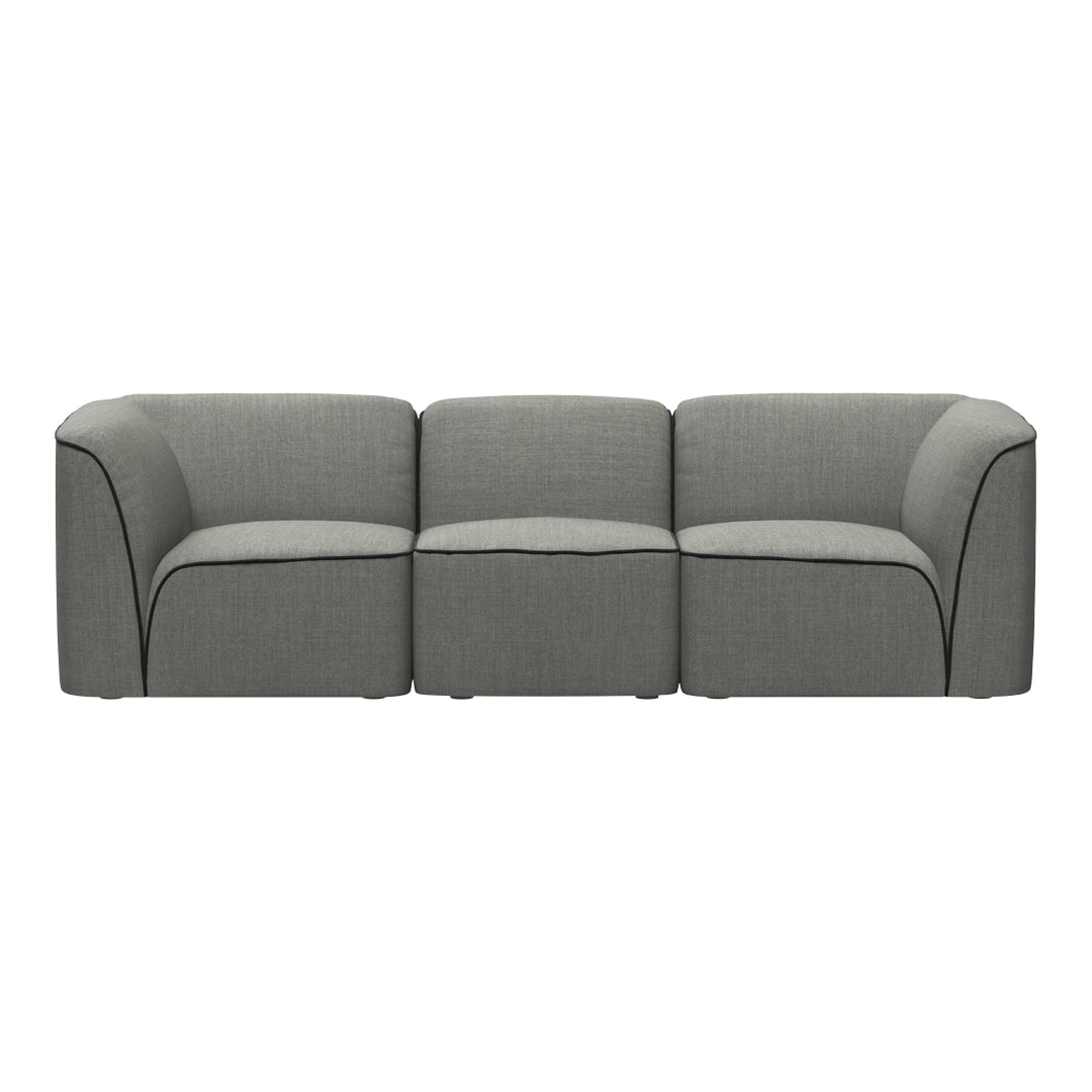 Flora 2.5 Seater Sofa - Modern Fabric Couch for Living Room, Small Space Friendly Loveseat with Sturdy Wooden Legs | Perfect for Apartments, Dorms & Cozy Home Decor