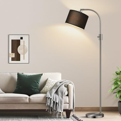 Brushed Nickel-Black Shade