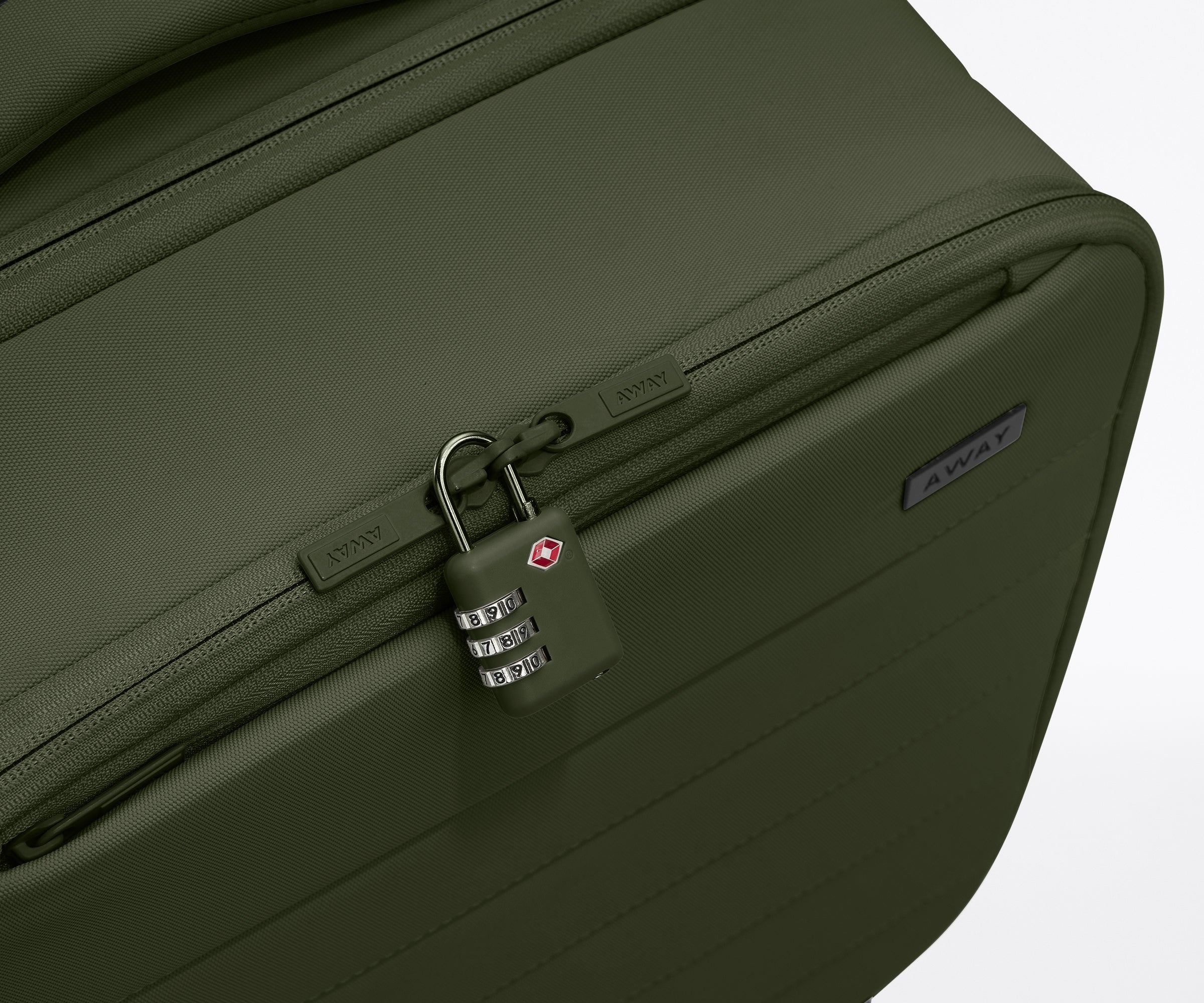 Olive Green Softside Compact Carry On Luggage - Lightweight & Durable for Air Travel, Business Trips & Weekend Getaways