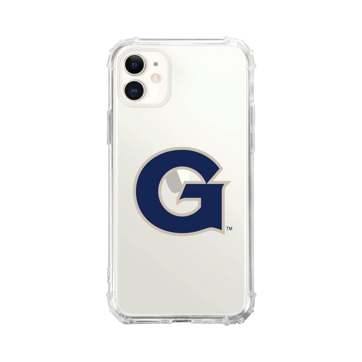 OTM Essentials Rugged Phone Case for iPhone 13 Pro Max - Shockproof Protective Cover with Tough Edge in Classic White | Perfect for Georgetown University Students & Active Lifestyles
