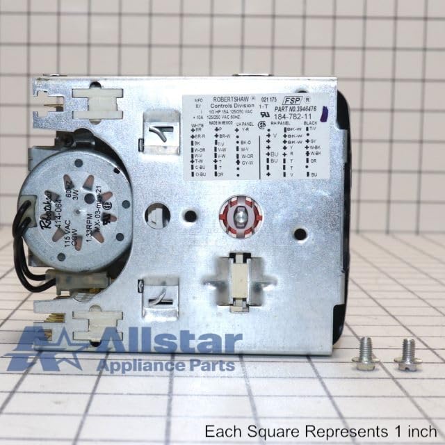 WP3946476 Universal Washing Machine Timer Replacement Part - Compatible with Multiple Brands - Perfect for DIY Appliance Repair & Laundry Room Maintenance