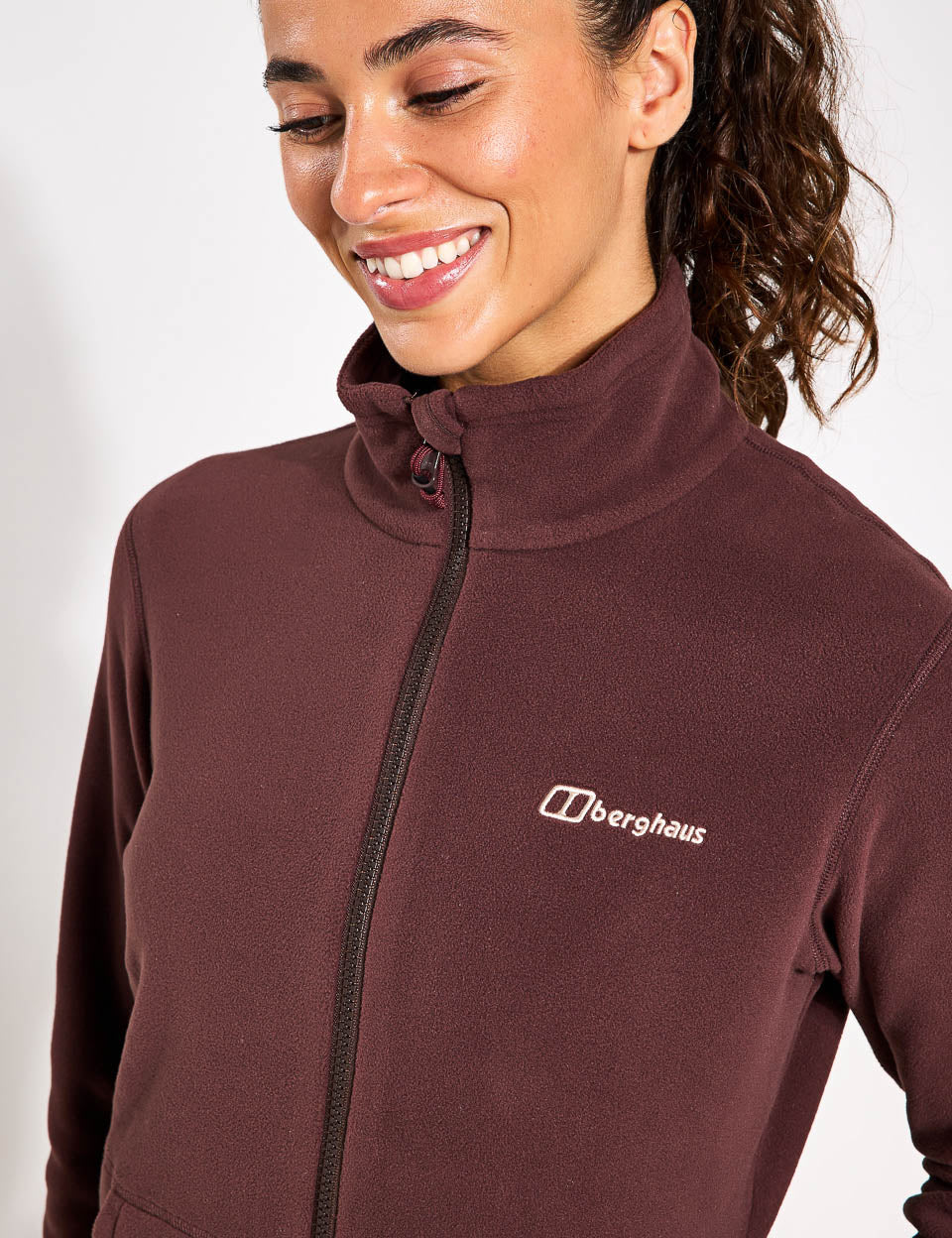 Prism 2.0 Micro Full Zip Fleece Jacket for Men & Women - Cedar Brown - Lightweight Warm Pullover for Hiking, Camping & Outdoor Activities