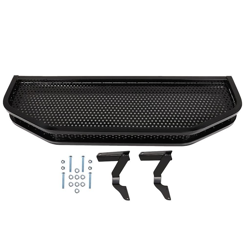 ROADFAR EZGO RXV Front Golf Cart Basket - Heavy Duty Steel Utility Storage Basket for Golf Carts - Extra Cargo Space - Black - Perfect for Golf Gear, Groceries & Outdoor Accessories