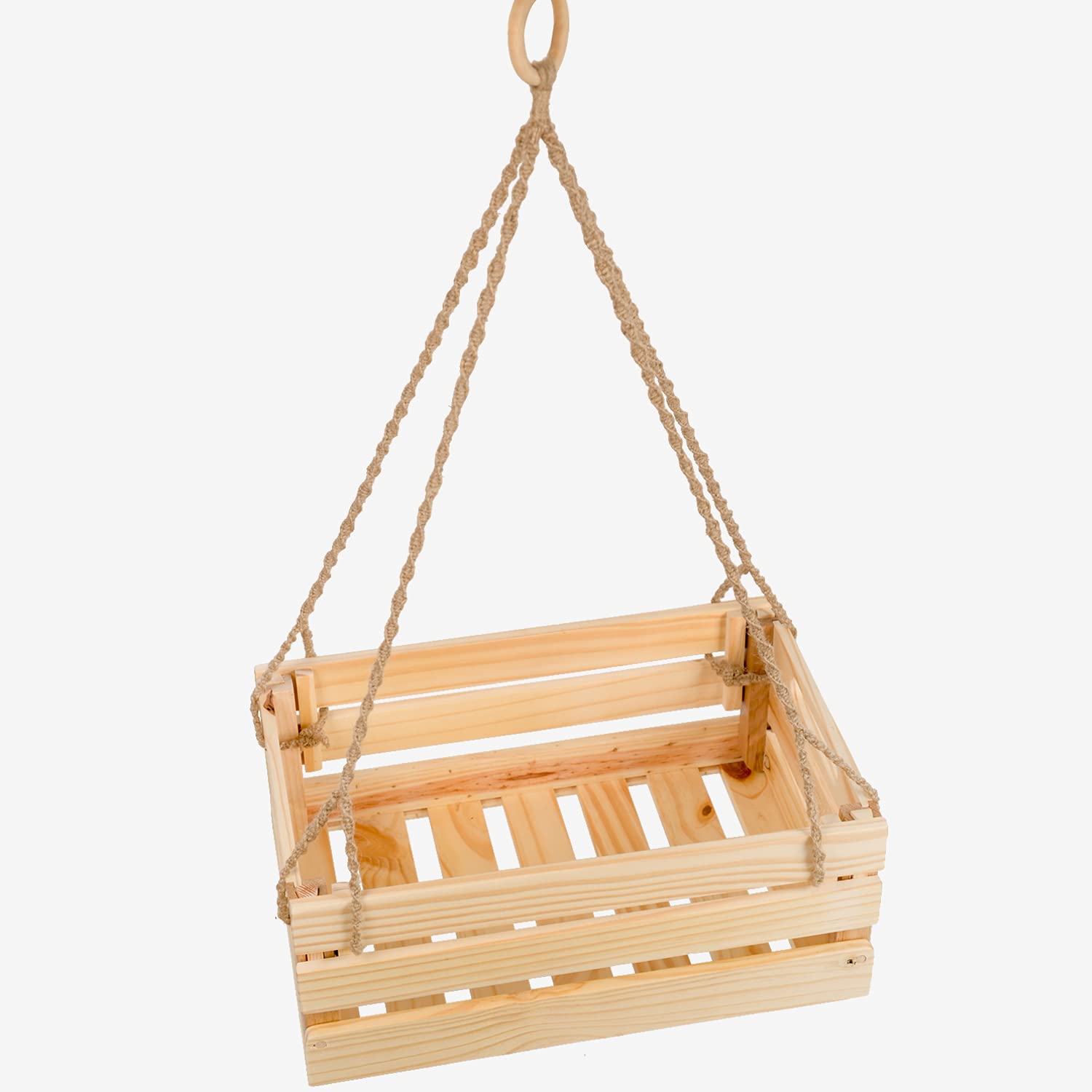 Rustic Wall Mounted Wooden Basket - Decorative Wooden Crate Box for Home Storage & Organization | Perfect for Bathroom, Kitchen, Bedroom Decor & Small Item Storage