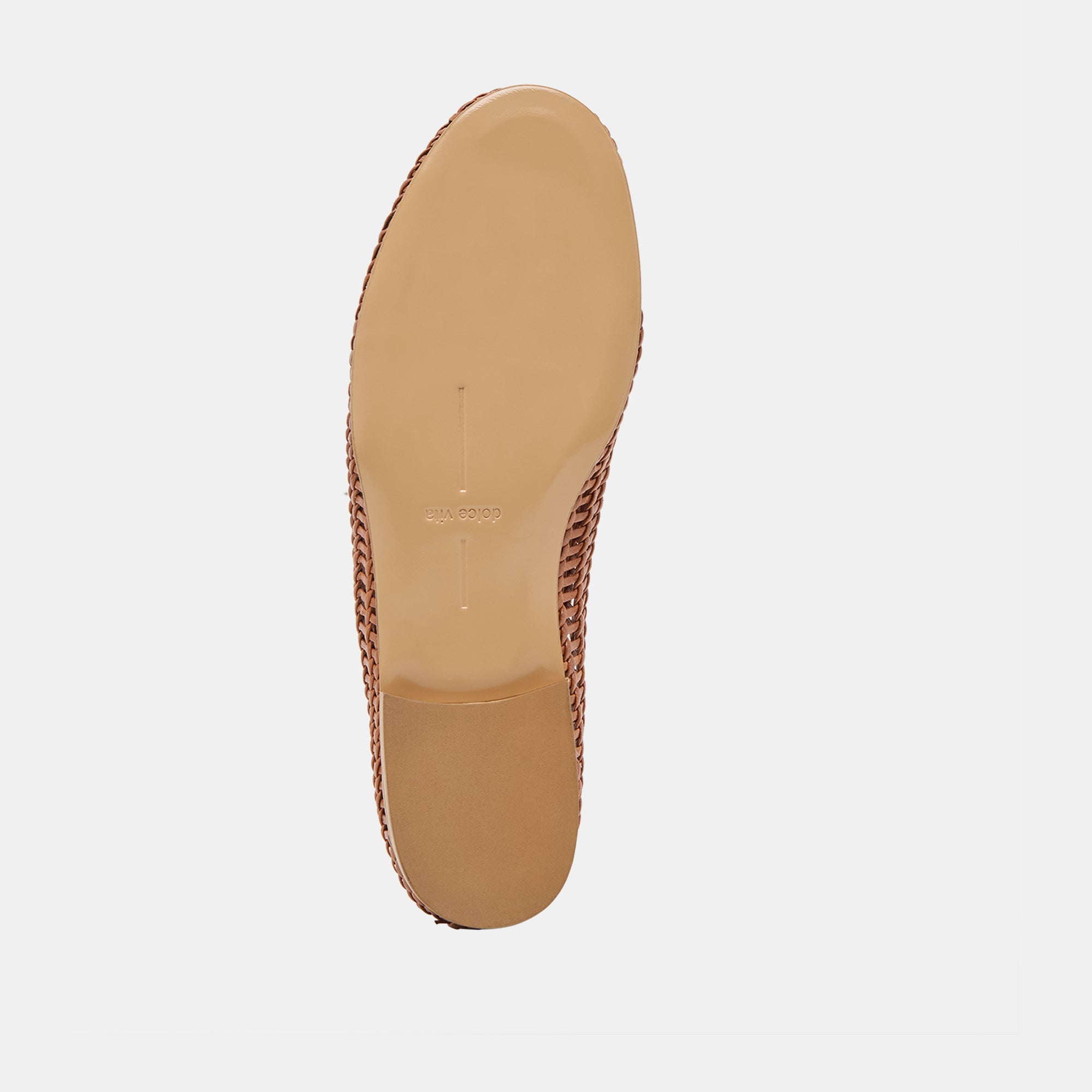 ARMOND FLATS COGNAC WOVEN LEATHER SHOES - Women's Comfortable Slip-On Loafers for Work, Office & Casual Wear