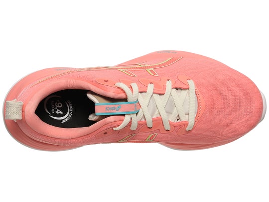 ASICS Women's Gel-Cumulus 27 Running Shoes - B Width - Guava/Lime Green - Cushioned Road Running Sneakers for Women - Perfect for Long Distance Running & Daily Training