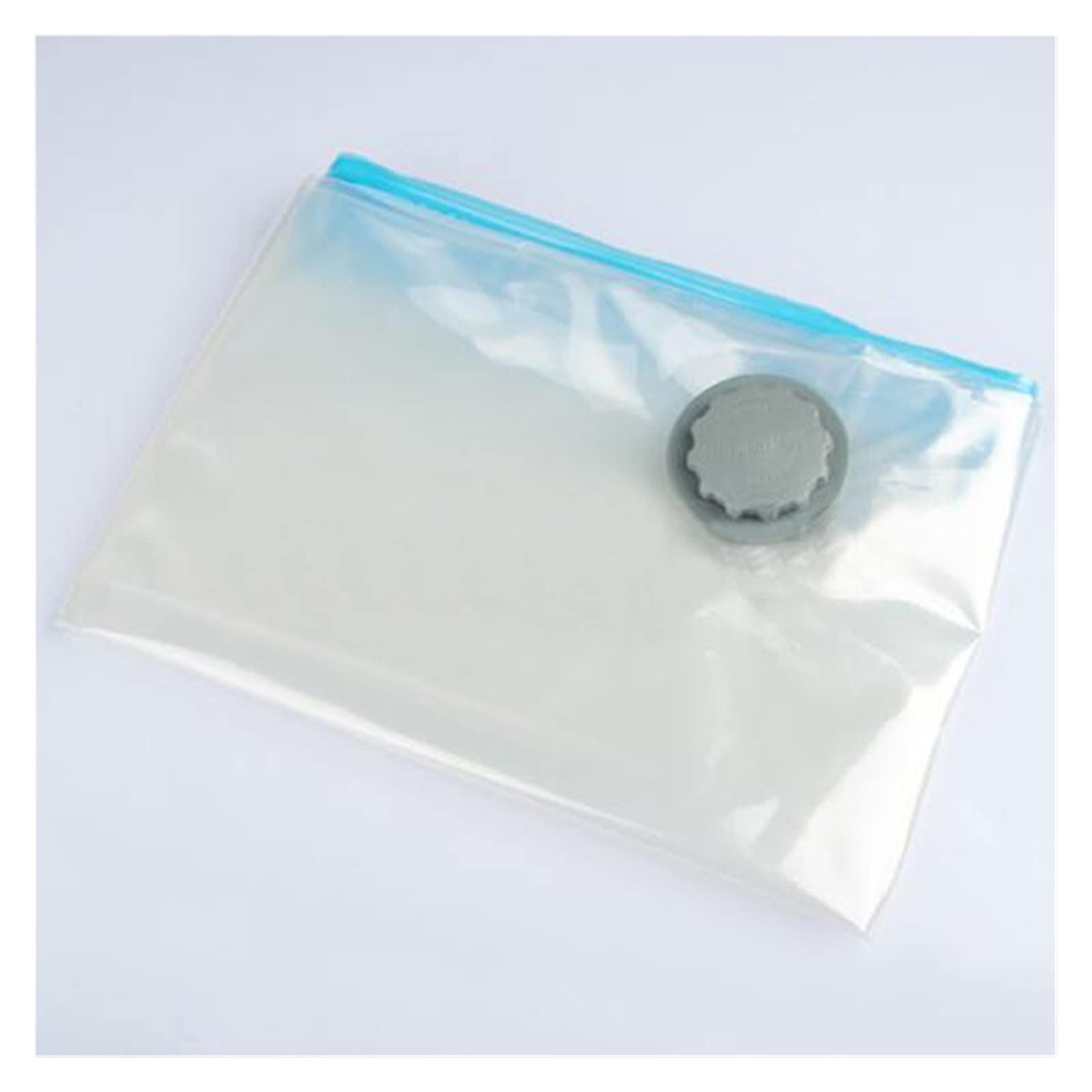 Vacuum Storage Bags for Clothes - 1 Pack Foldable Compression Bags with Air Valve | Transparent Space Saver for Travel, Home Organization & Seasonal Clothing Storage | Perfect for Moving, Packing & Closet Organization