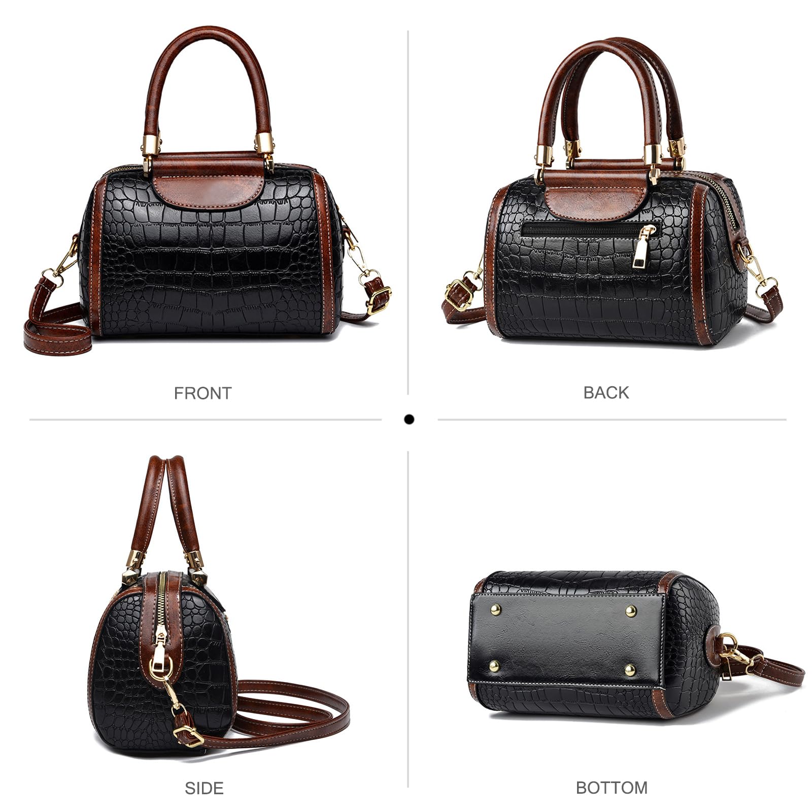 Stylish NICOLE & DORIS Women's PU Leather Crossbody Bag - Fashionable Crocodile Print Shoulder Purse for Work, Party & Daily Use | Perfect Office Handbag, Evening Clutch & Everyday Messenger Bag