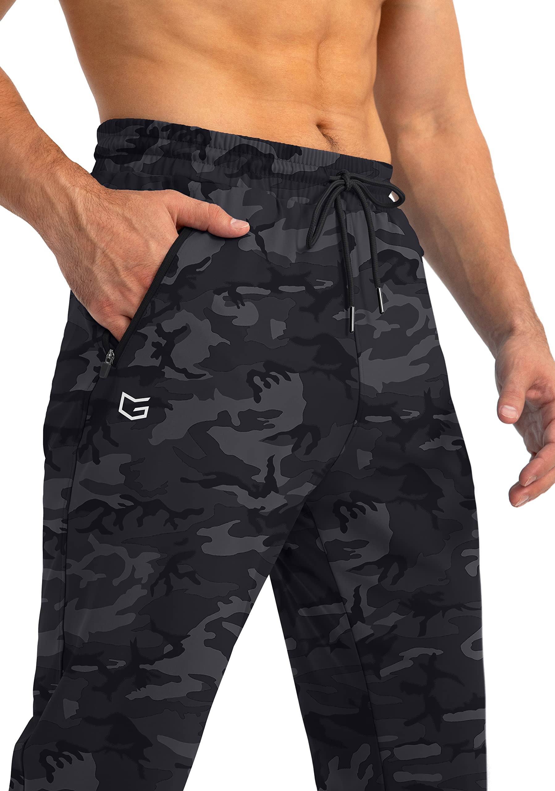 G Gradual Men's Sweatpants with Zipper Pockets - Tapered Joggers for Running, Workout & Gym | Comfortable Athletic Pants for Casual Wear & Outdoor Activities