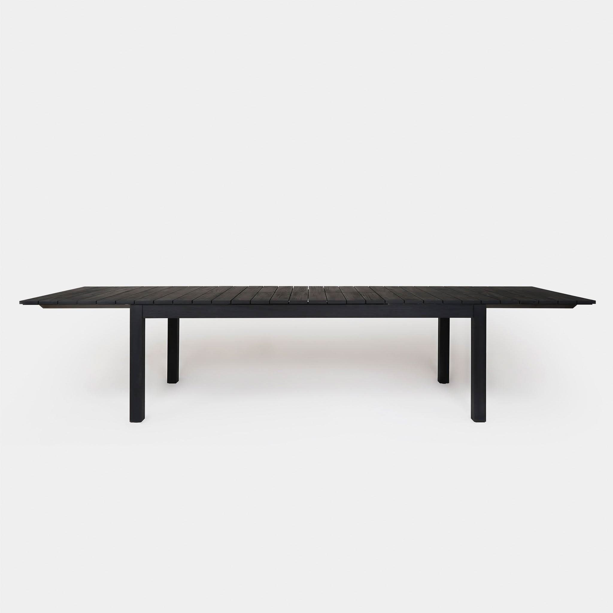 Pacific Teak Extension Dining Table - Expandable Solid Wood Table for 6-10 People - Perfect for Family Gatherings & Dinner Parties