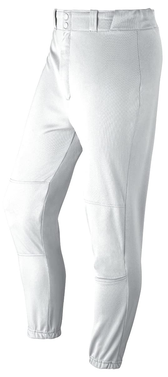 Youth Girls' Double Knit Polyester Softball Pants with Belt Loops - White, Large | Comfortable & Durable for Practice & Games