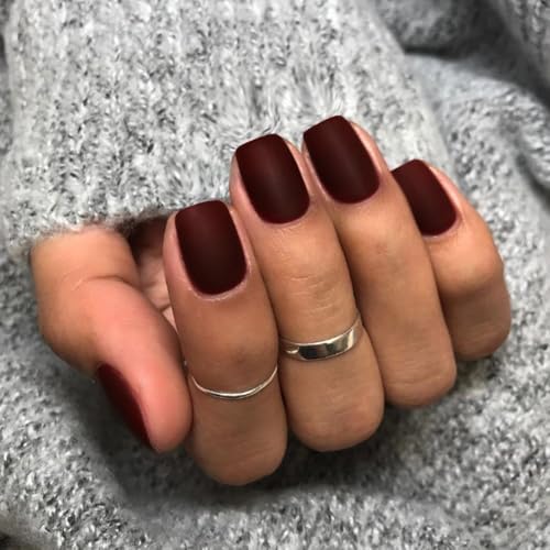 mat burgundy red