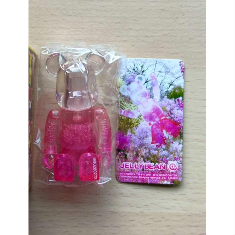 Bearbrick Series 28 JELLYBEAN Cherry Blossoms 100% Collectible Figure - Limited Edition Japanese Vinyl Art Toy for Display & Gifting - Perfect for Anime Fans, Home Decor, and Office Collections