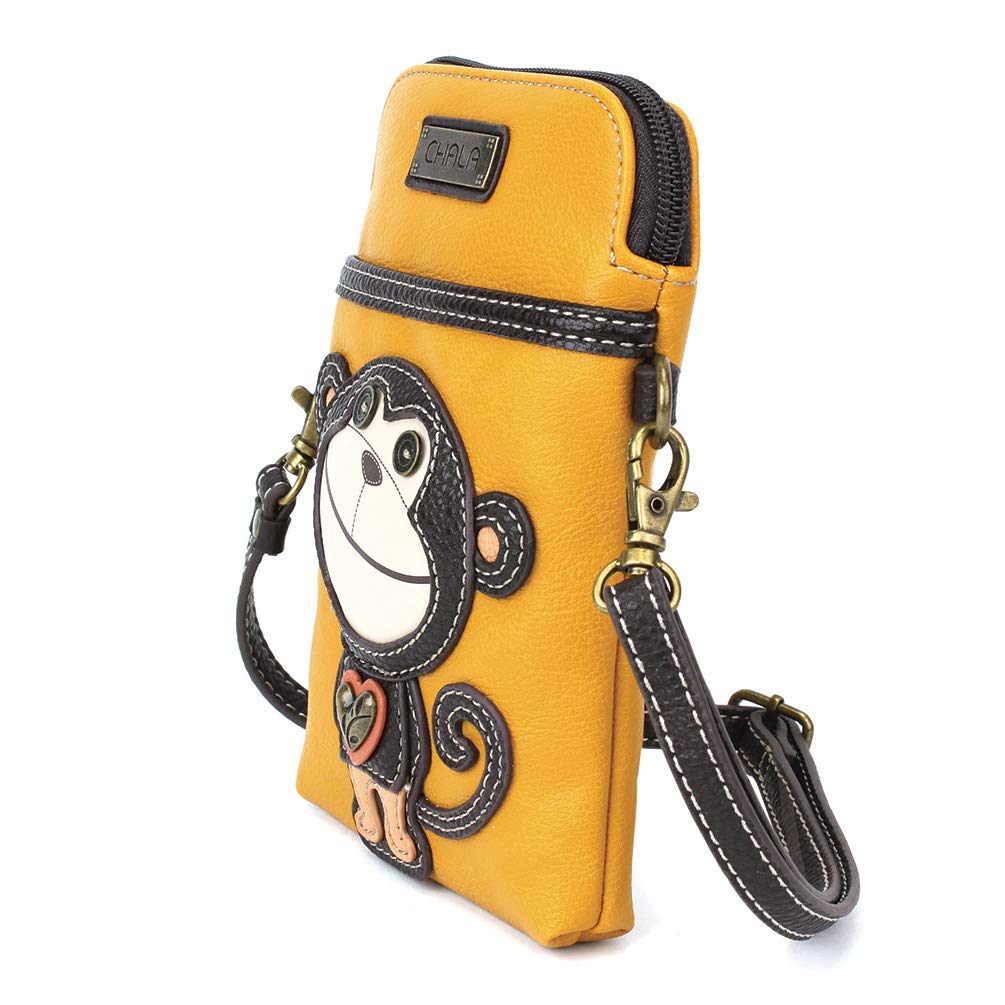 CHALA Women's PU Leather & Canvas Crossbody Phone Purse - Adjustable Strap Multicolor Handbag for Everyday Use, Travel & Shopping