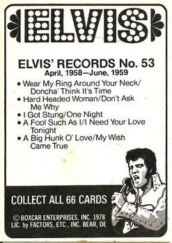 1978 Elvis Presley #53 Rare Collectible Trading Card - Perfect for Elvis Fans, Collectors & Memorabilia Enthusiasts - Great for Display, Gifts & Nostalgic Decor