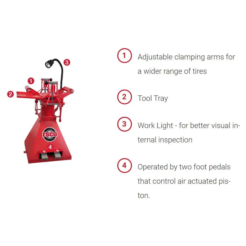 ESCO 90453 Heavy Duty Pneumatic Tire Spreader - Professional Auto & Light Truck Tire Changer Tool for Car, SUV, Pickup Trucks - Ideal for Tire Shops, Auto Repair & DIY Garage Use