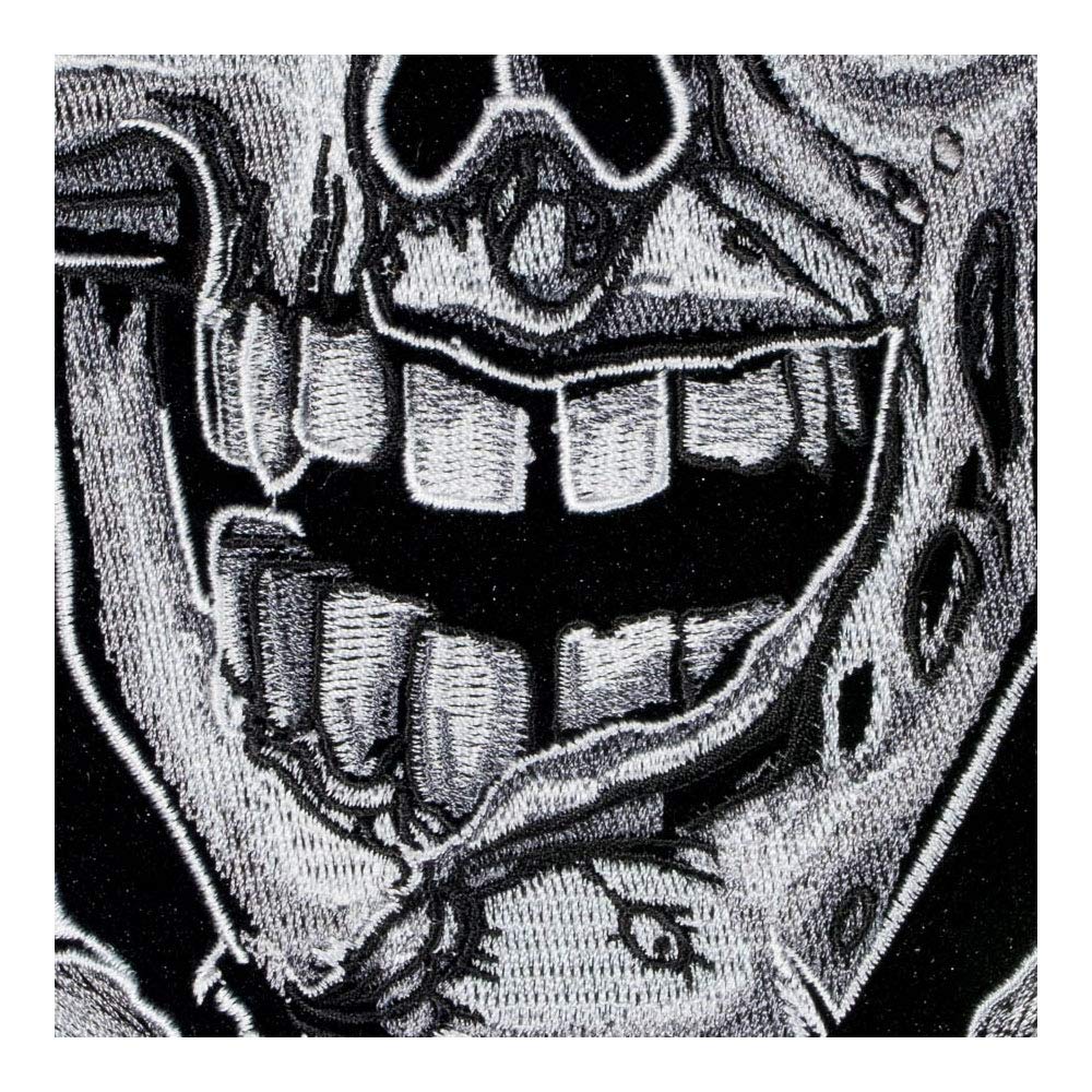 PatchStop Embroidered Zombie Iron On Patches for Clothing & Jeans - 9x11in Large DIY Sew On Patch for Jackets, Bags, Hats - Red & Gray Decorative Applique (Perfect for Halloween Costumes, Cosplay & Punk Fashion)
