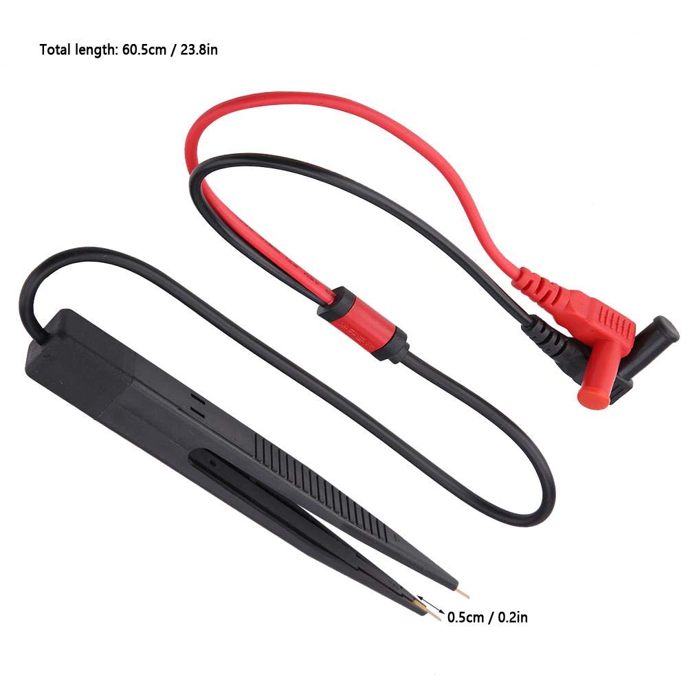 Digital Multimeter Test Leads with Alligator Clips - SMD Component Tester for Capacitors, Resistors, Diodes - Perfect for Electronics Repair, DIY Projects & Circuit Testing