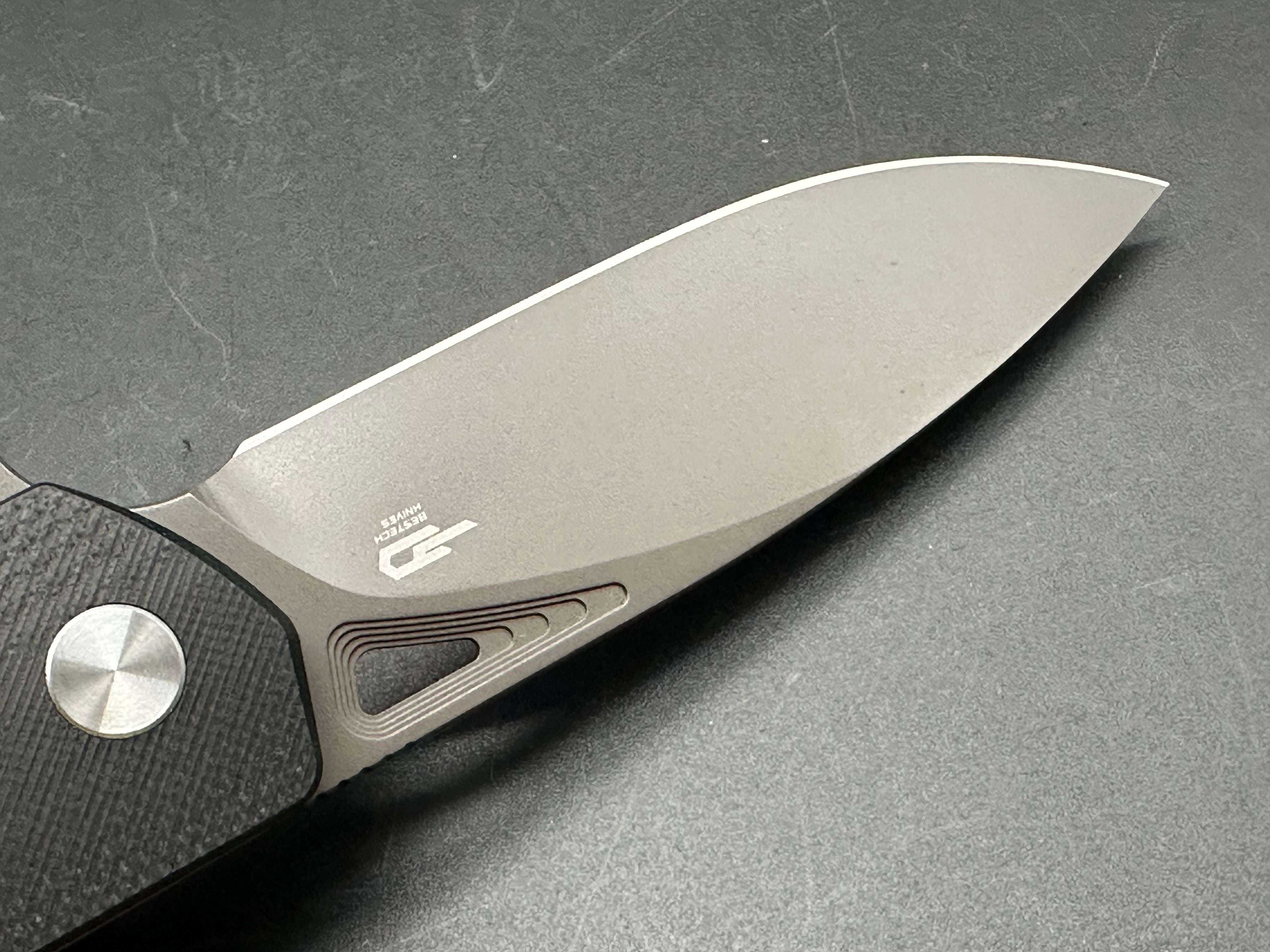 Bestech Airstream EDC Folding Knife - Black G10 Handle with D2 Steel Blade - Perfect for Camping, Hiking & Everyday Carry