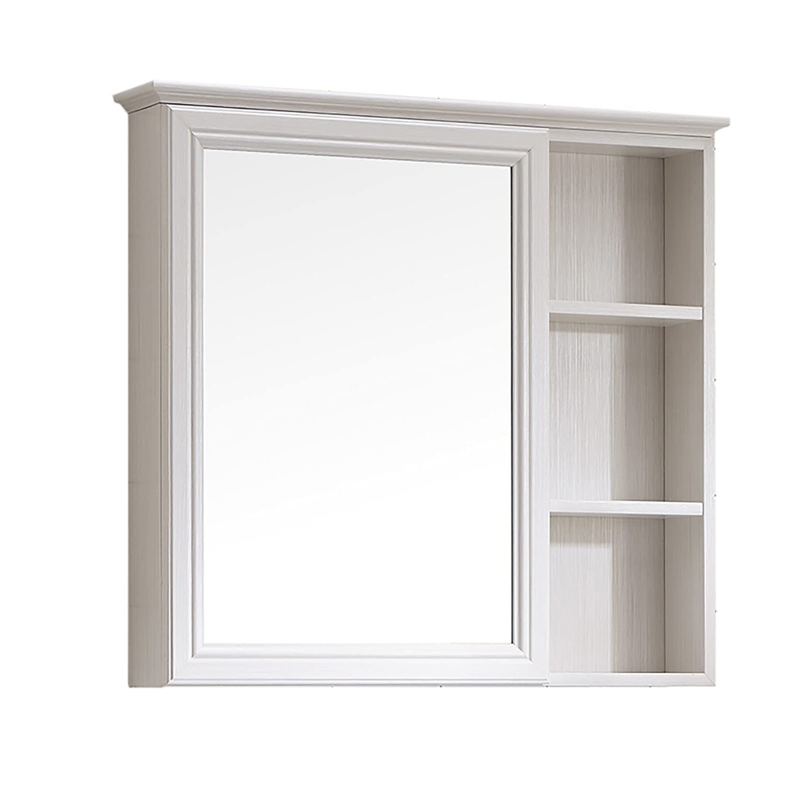 XIAOQIAO Waterproof Wall Mounted Bathroom Mirror Cabinet with Storage - Single Door Makeup Mirror for Vanity, Powder Room & Small Spaces