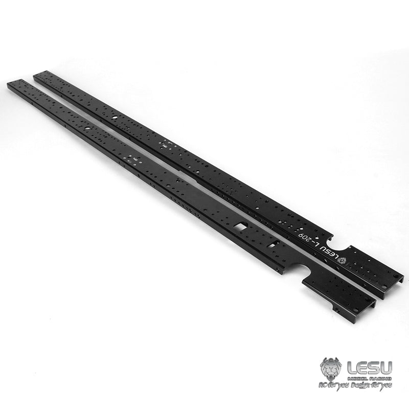 LESU A0009 1/14 Scale Metal Chassis Rail Set for 6x6 RC Hydraulic Dump Truck - Remote Control 3-Way Dumper Model Car Parts - Perfect for Off-Road RC Truck Enthusiasts & Construction Site Play Scenes