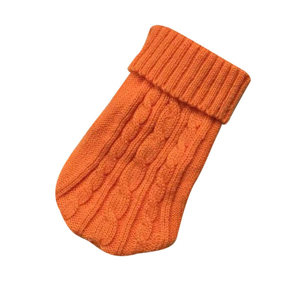 Cute & Soft Puppy Vest - Breathable Dog Sweater for Small Dogs & Cats, Printed Pet Apparel (Orange, X-Small) - Perfect for Winter Walks & Indoor Comfort