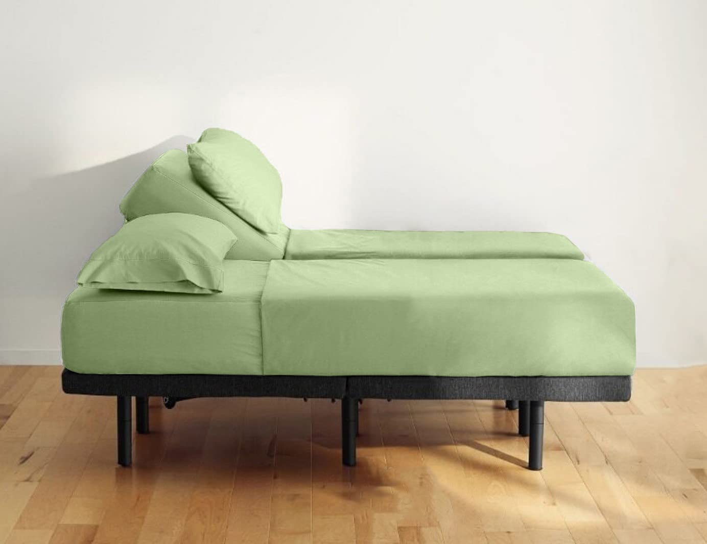 Premium 1000-Thread-Count 100% Egyptian Cotton Split Queen Sheet Set for Adjustable Beds - 18