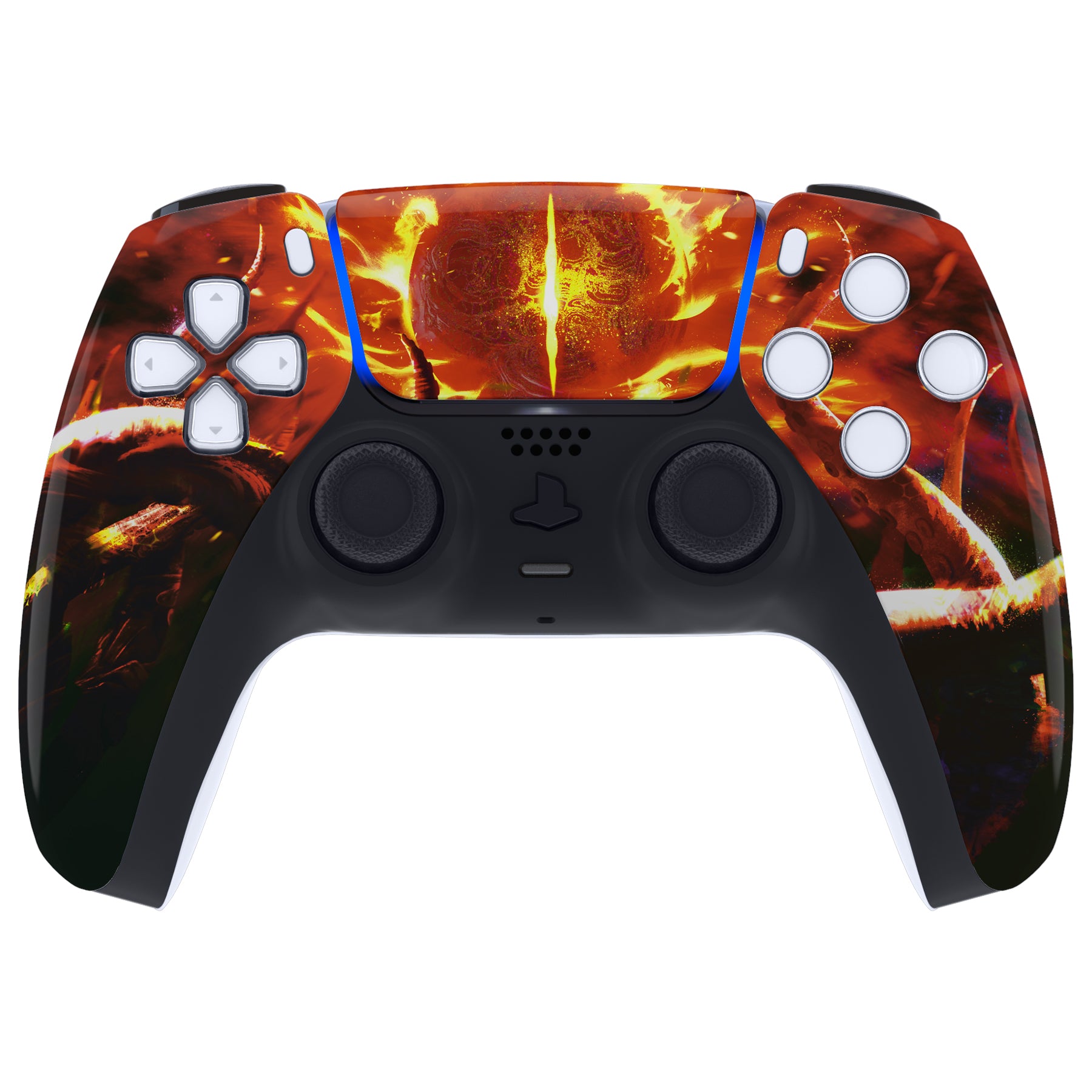 eXtremeRate PS5 Controller Touchpad Front Housing Shell - DIY Replacement Cover Compatible with BDM-010/020/030/040/050 Models (ZPFT1063G3) - Customize Your PS5 Controller for Gaming & Streaming