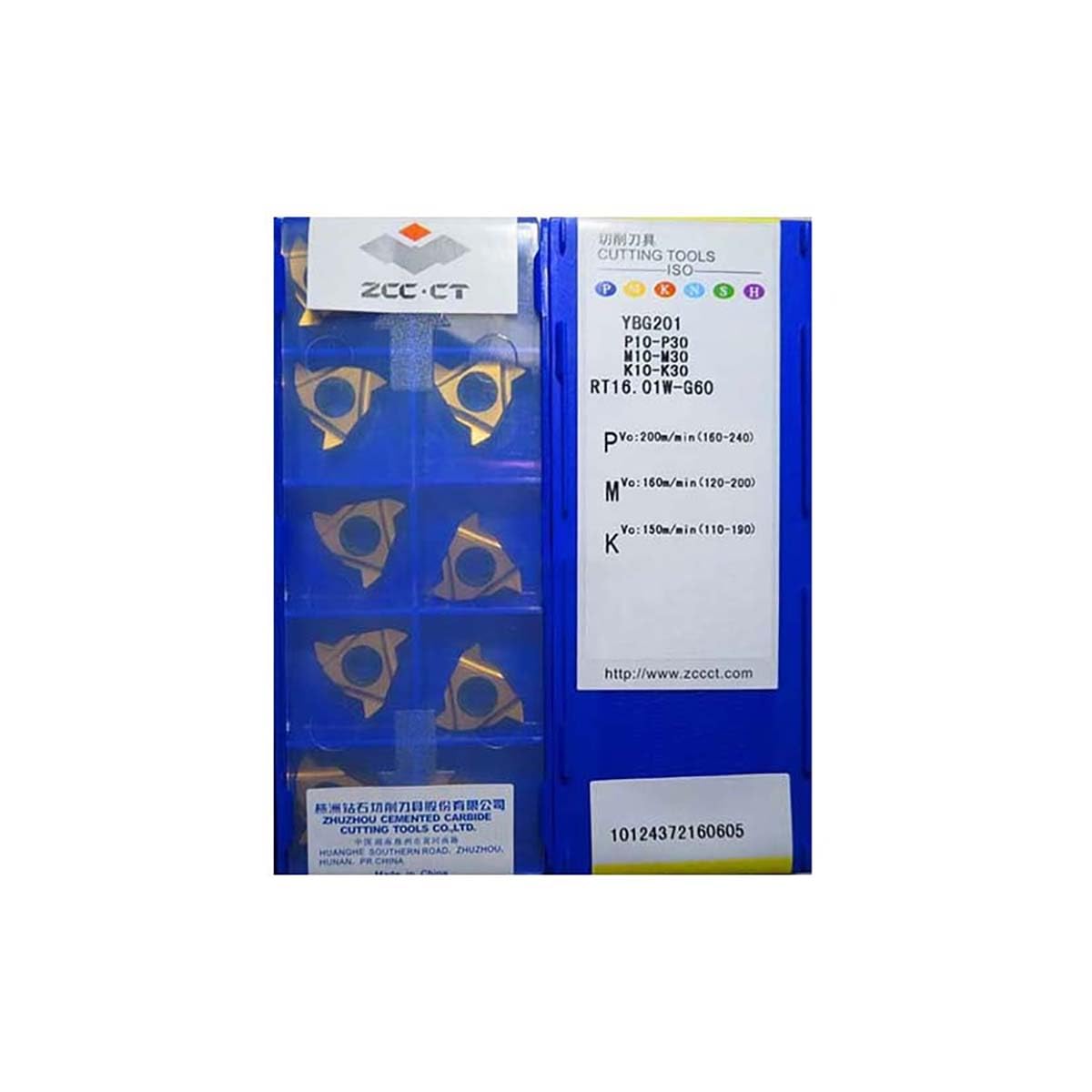 ZCC CT 100% Original RT16.01 RT16.01W G60 RT16.01W-G60 YBG201 Carbide Turning Tool Insert for Lathe Machining - Perfect for Metalworking, CNC Turning, and Industrial Manufacturing Applications
