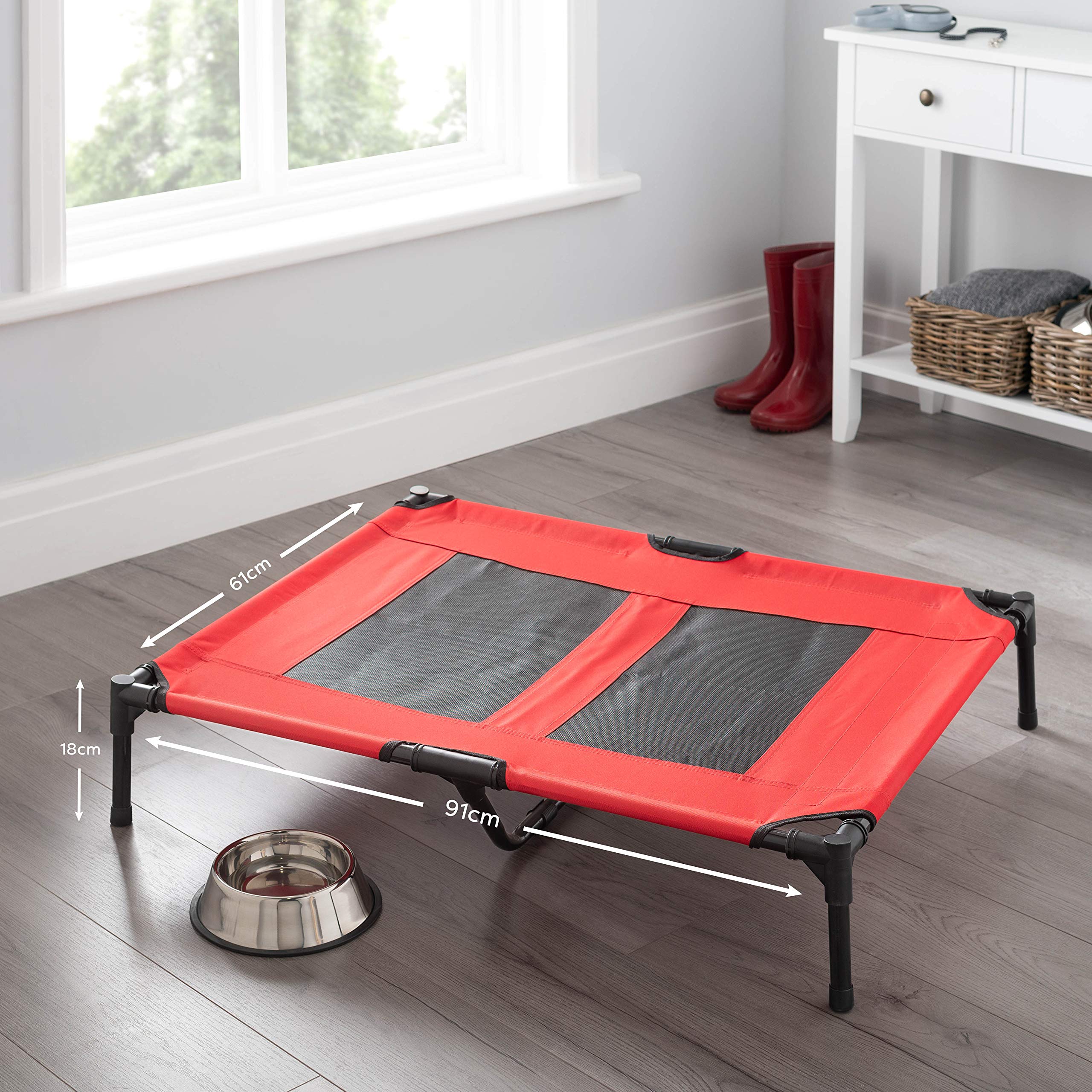 Premium Elevated Dog Bed for Travel - Portable & Breathable Pet Cot - Perfect for Camping, Hiking & Outdoor Adventures