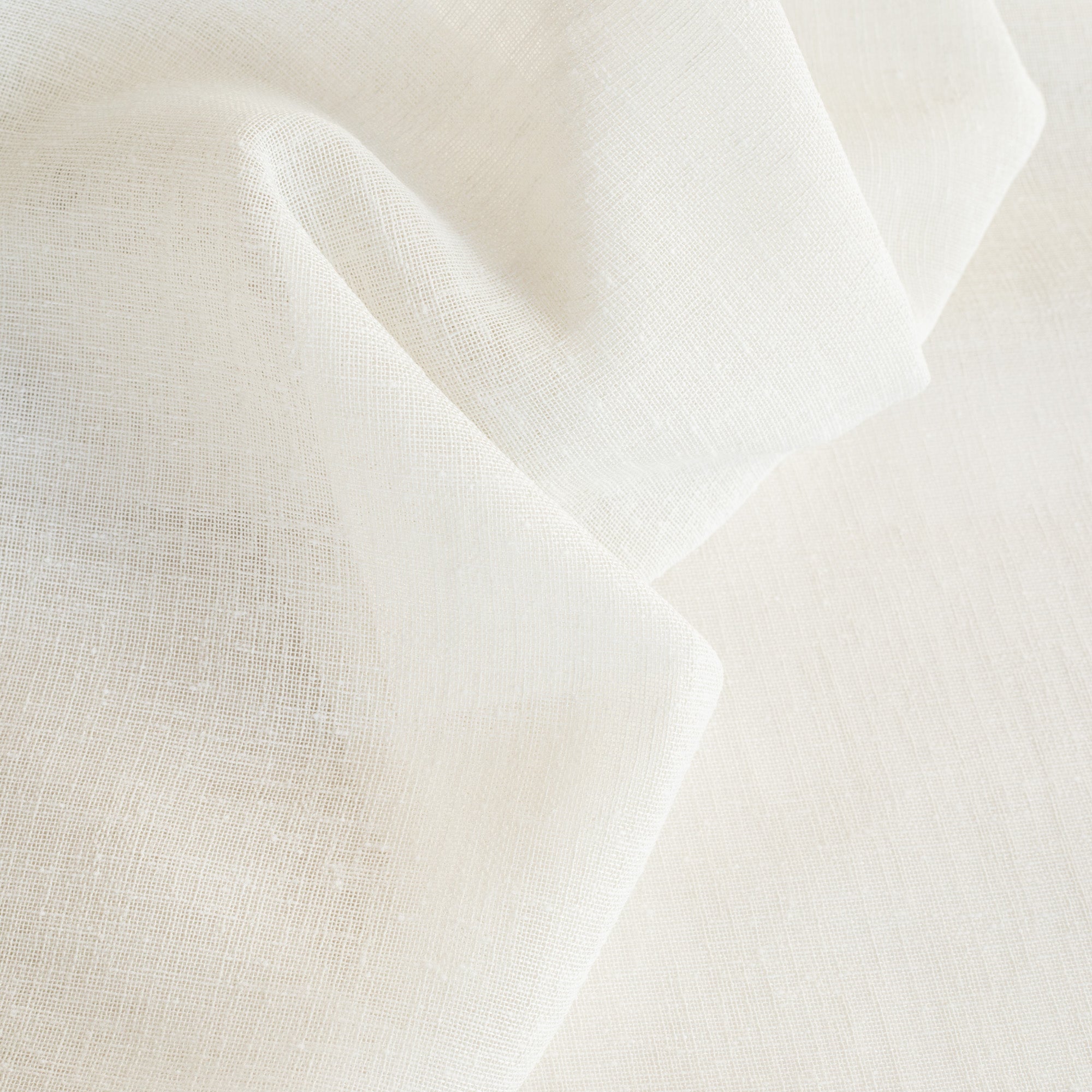 Palermo Double Width Sheer Fabric - Oyster White Premium Curtain Material for Living Room & Bedroom Windows